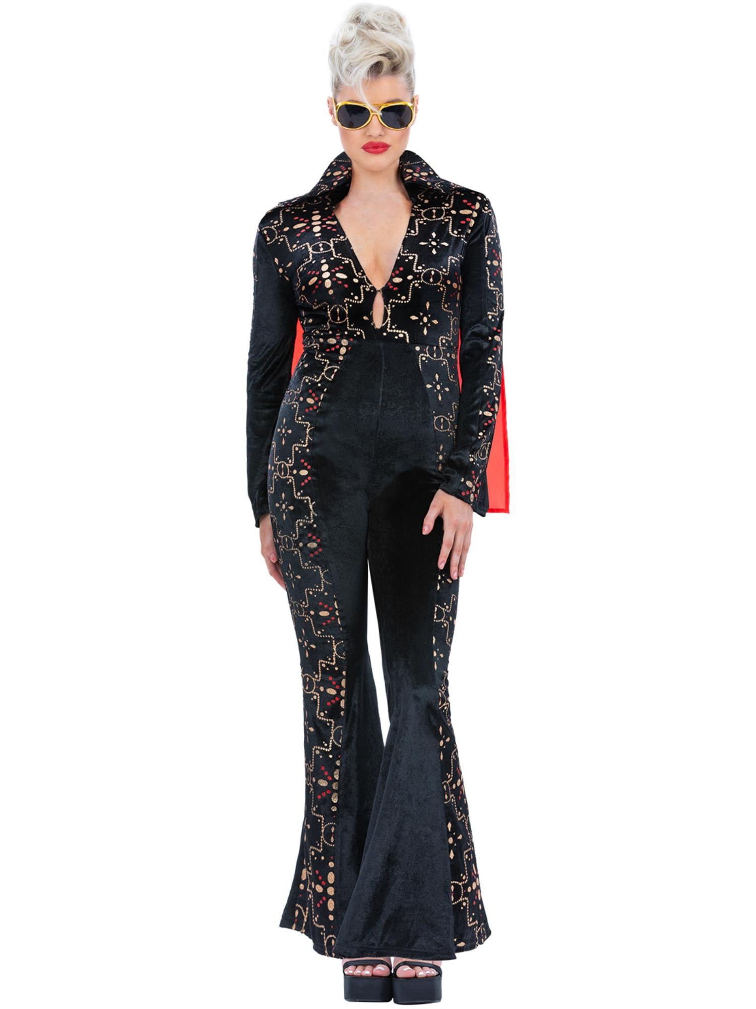 Elvis Black Rhinestone Costume