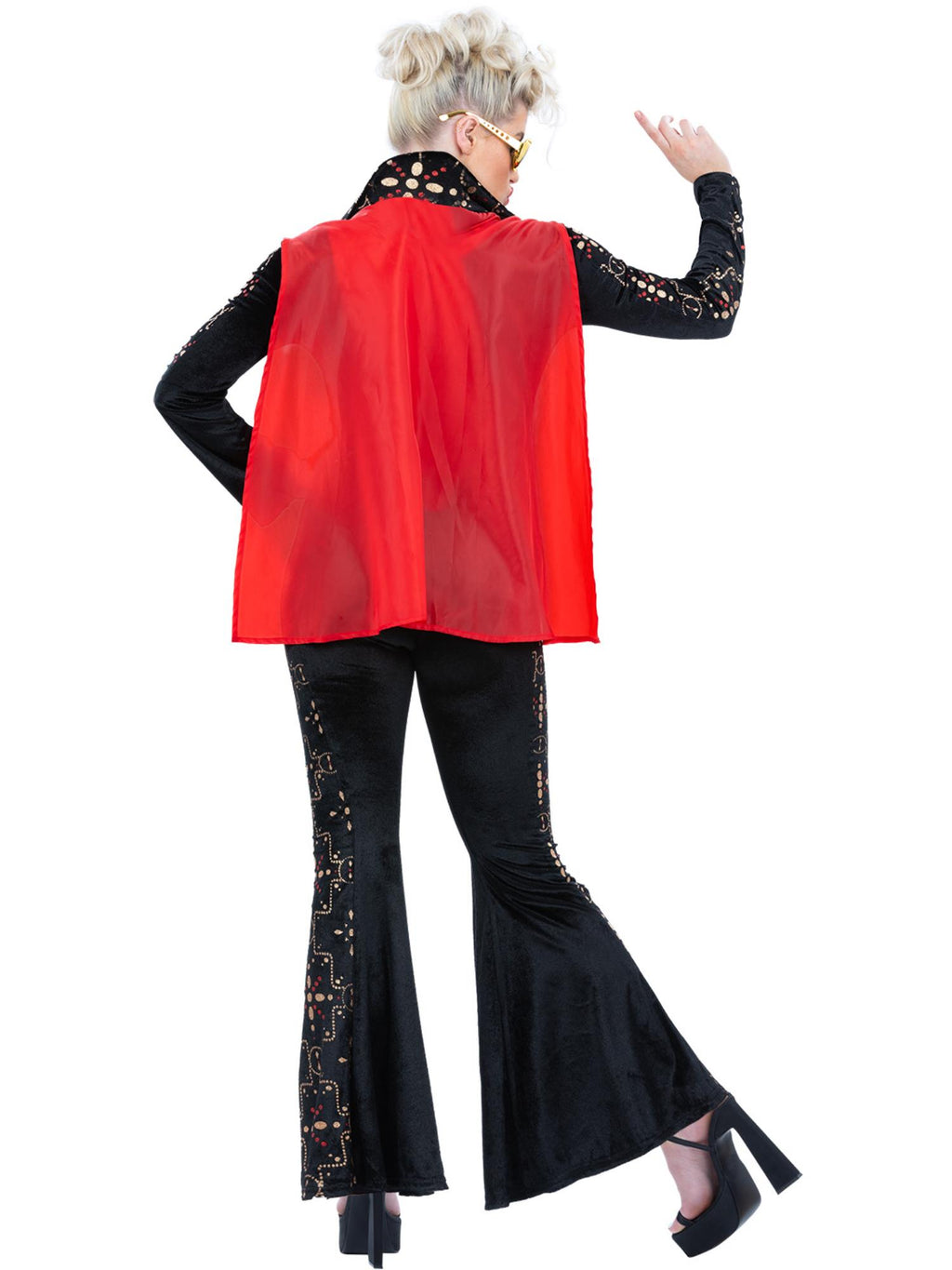 Elvis Black Rhinestone Costume