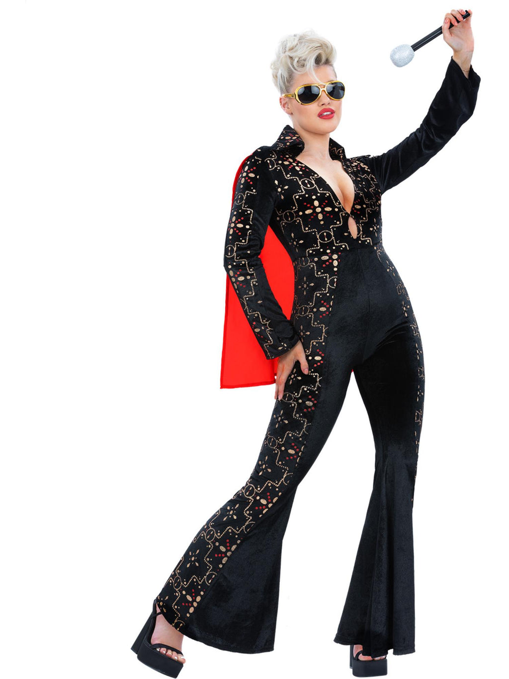 Elvis Black Rhinestone Costume