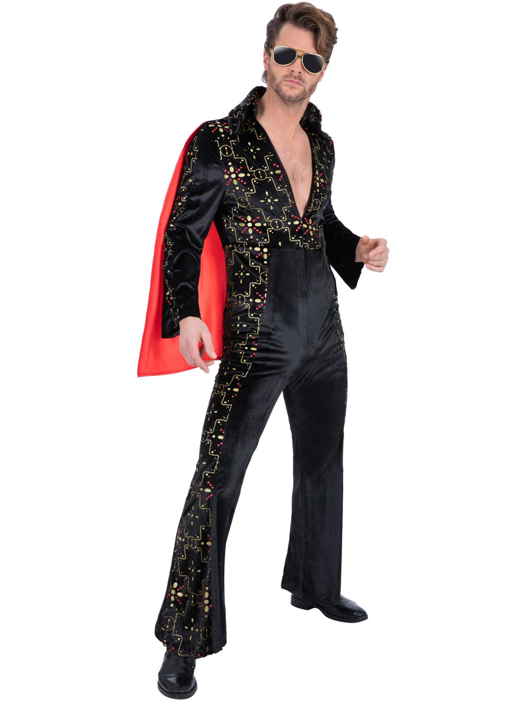 Elvis Black Rhinestone Costume
