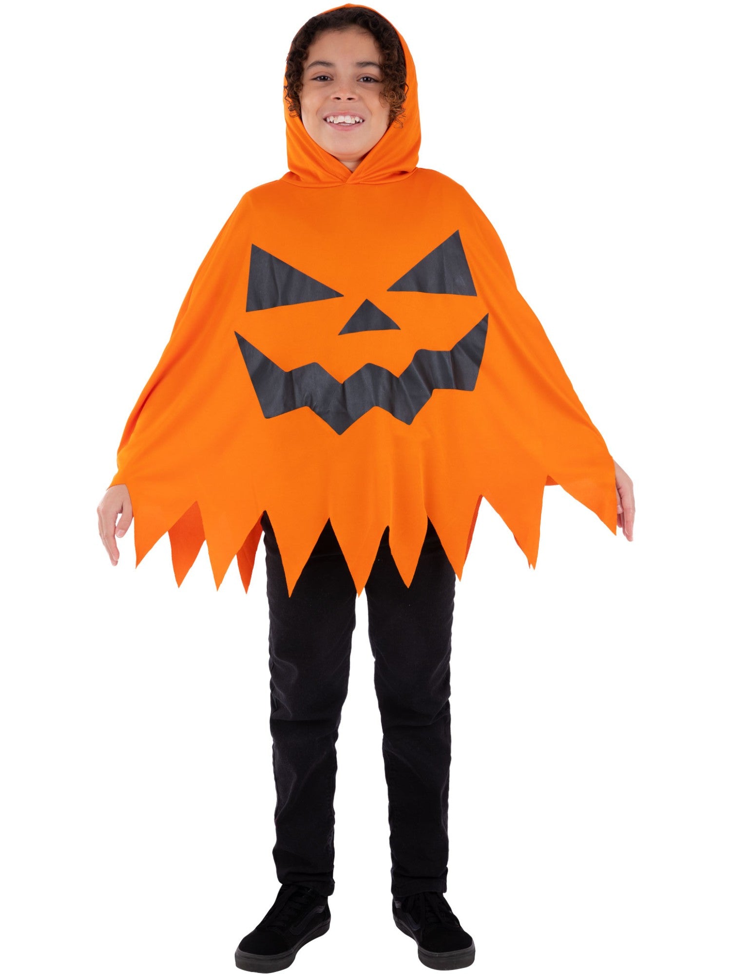 Pumpkin Poncho, Orange, Kids