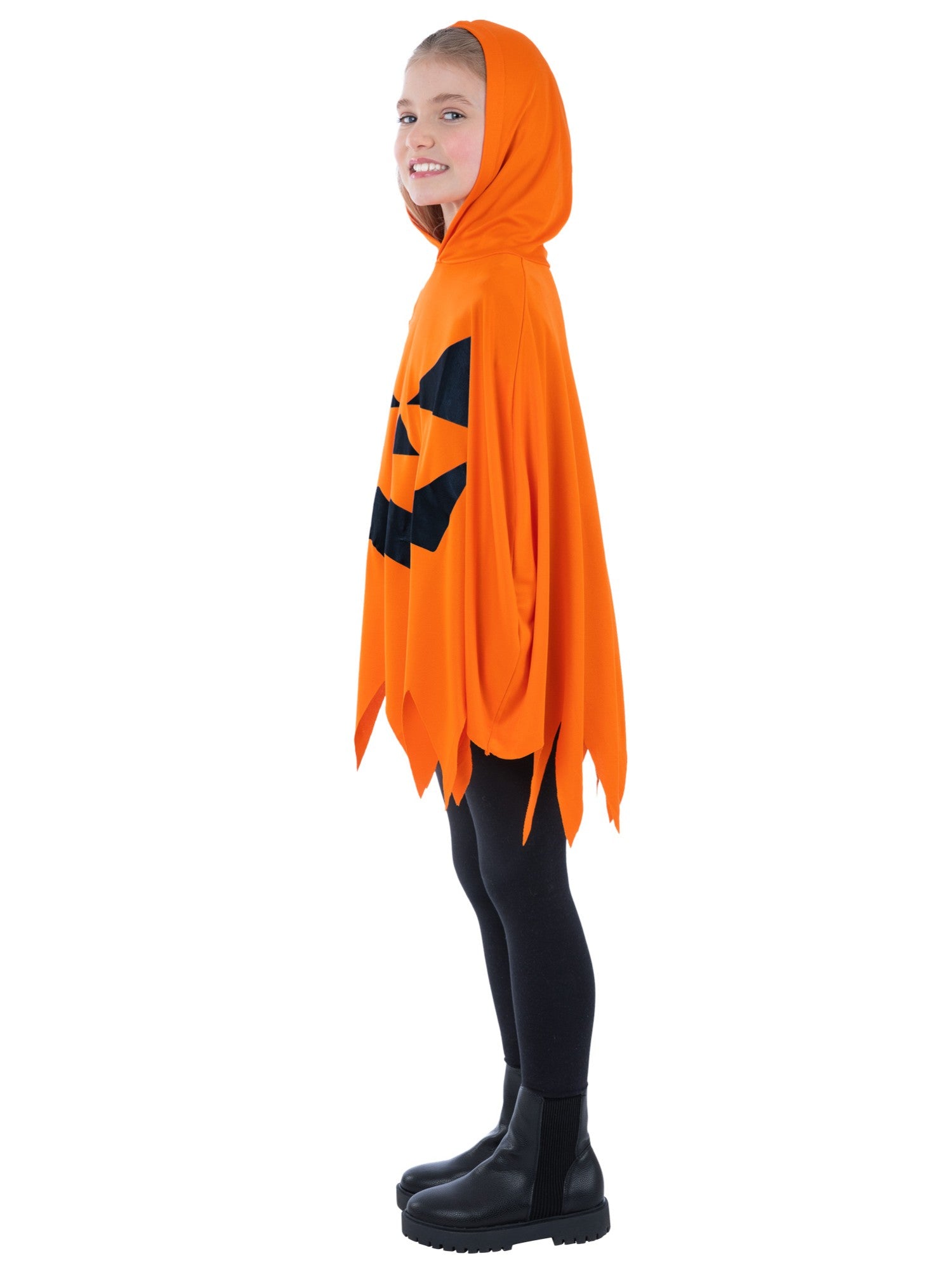 Pumpkin Poncho, Orange, Kids