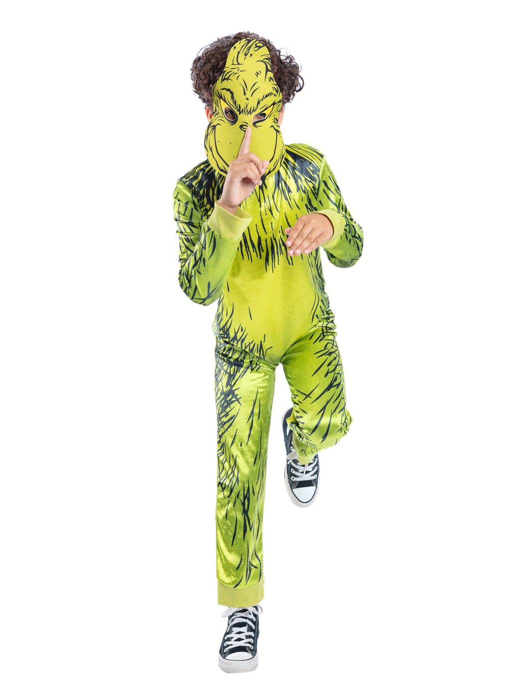 Dr Seuss The Grinch Kids Costume Jumpsuit & Mask