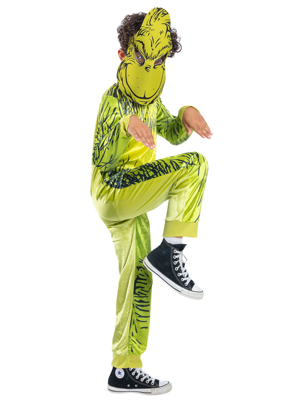 Dr Seuss The Grinch Kids Costume Jumpsuit & Mask