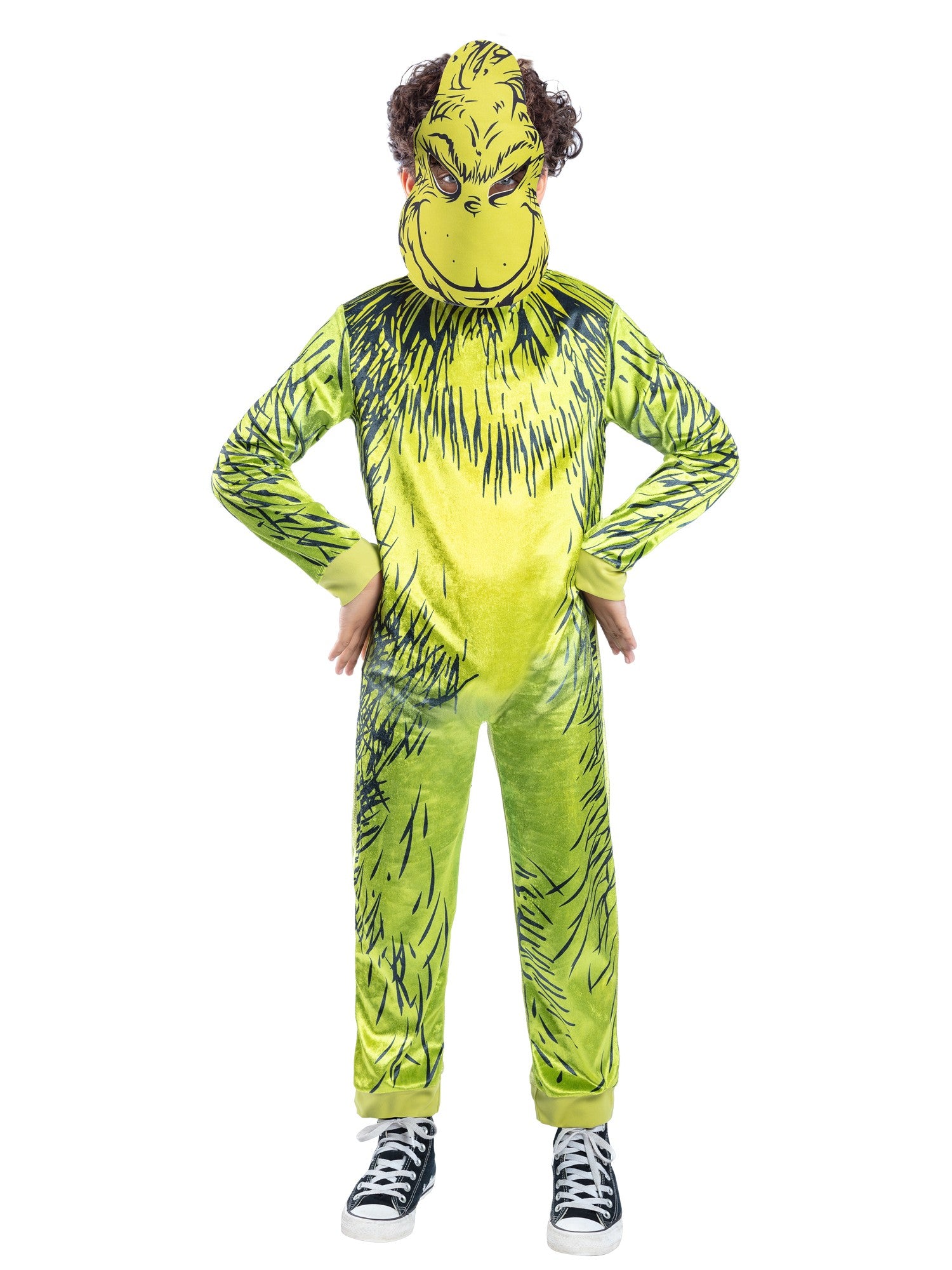 Dr Seuss The Grinch Kids Costume Jumpsuit & Mask