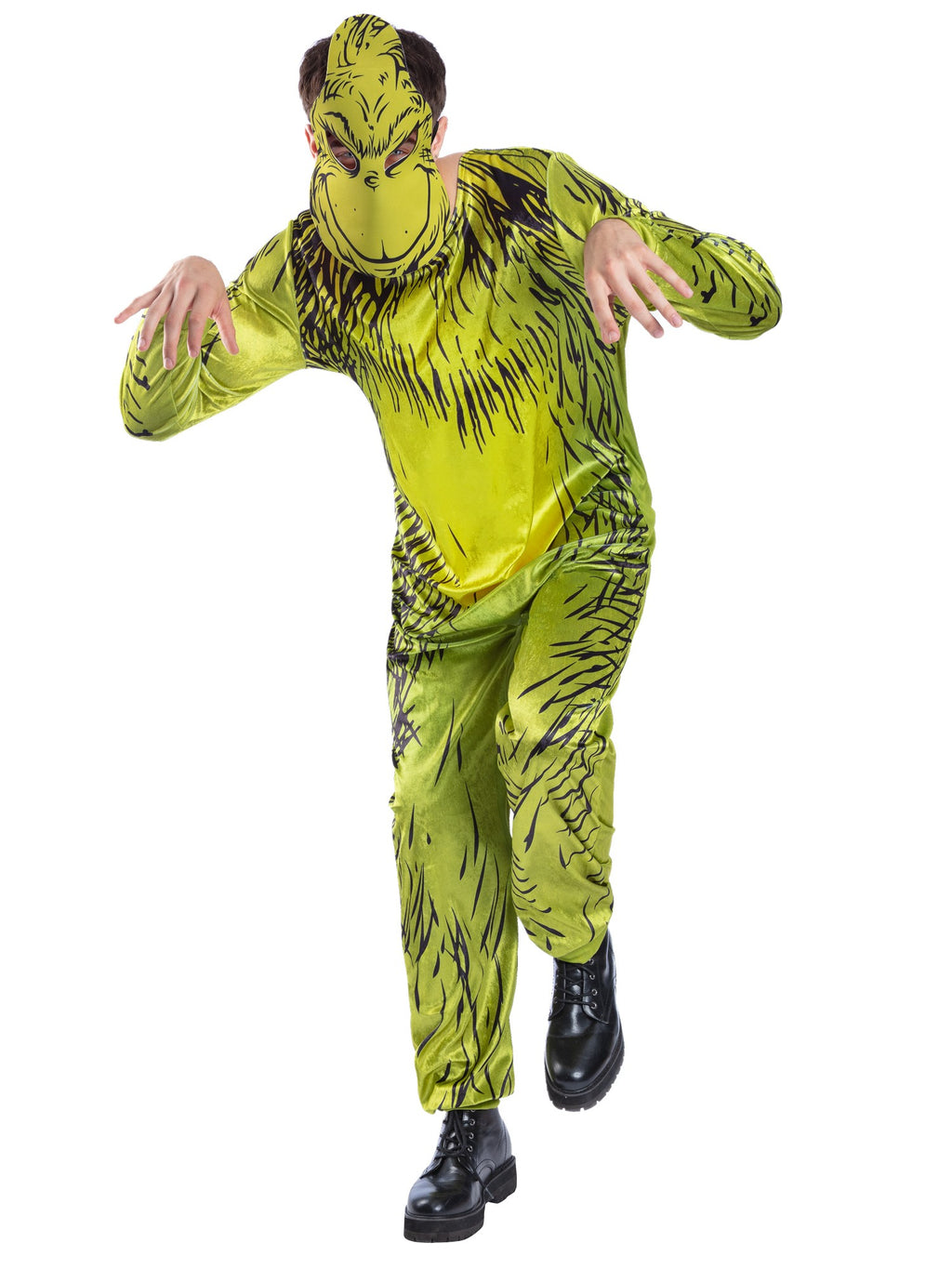 Dr Seuss The Grinch Costume Jumpsuit & Mask