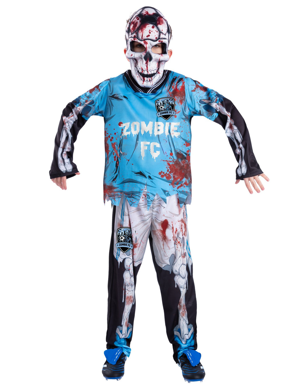 Zombie Footballer City Skeleton Costume