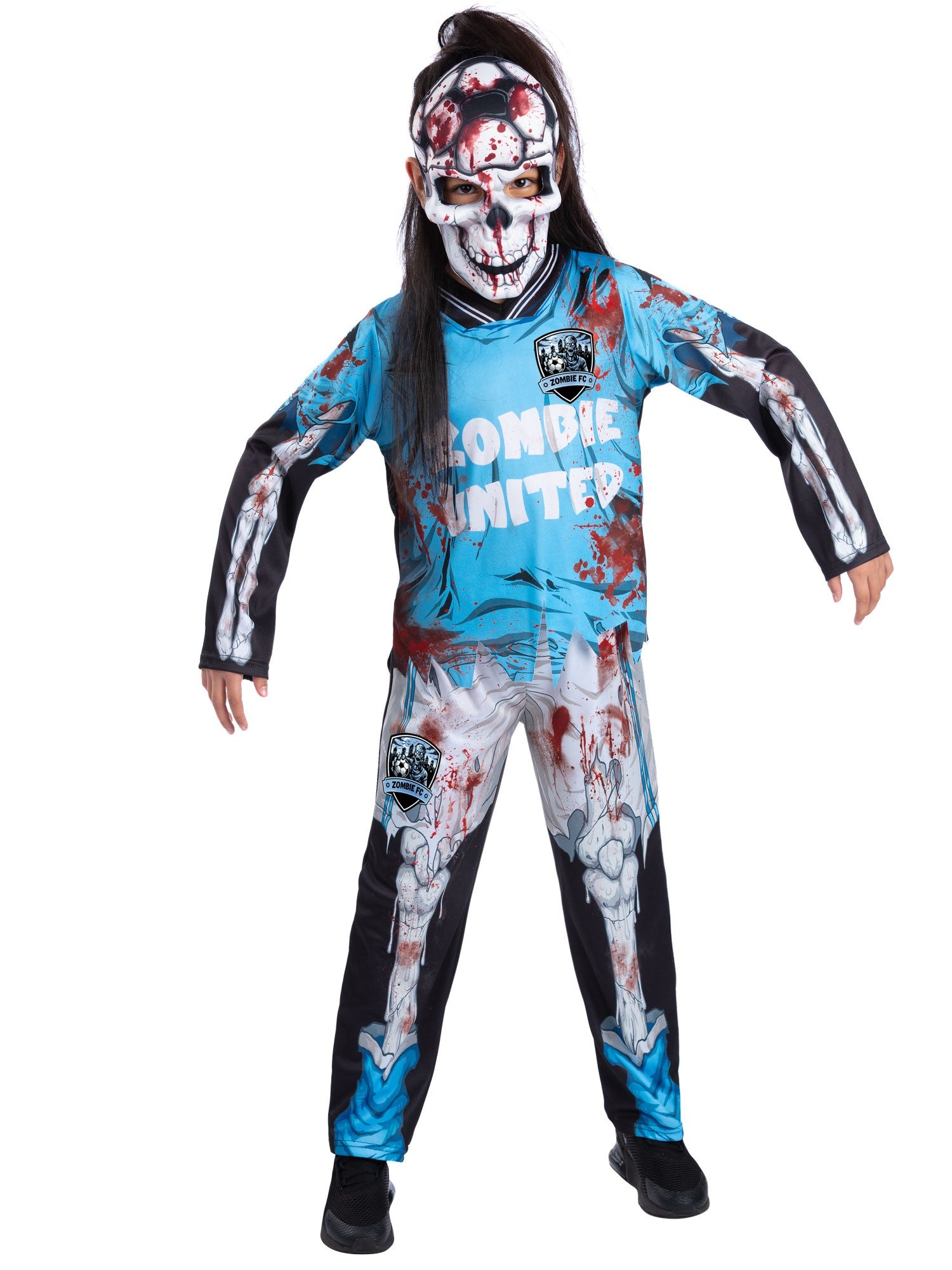 Zombie Footballer City Skeleton Costume