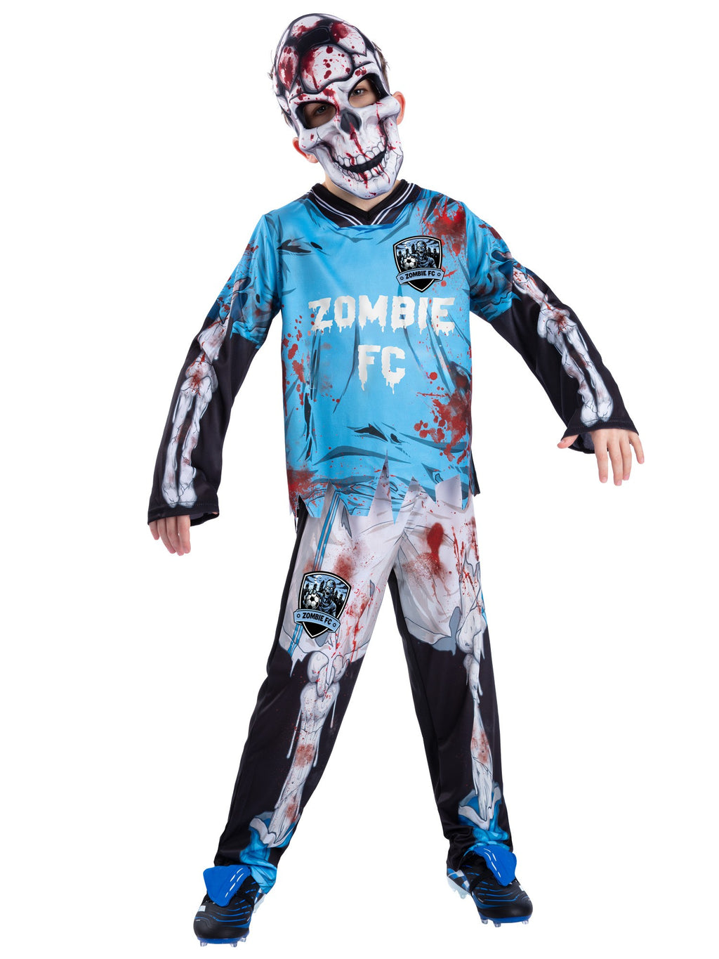 Zombie Footballer City Skeleton Costume