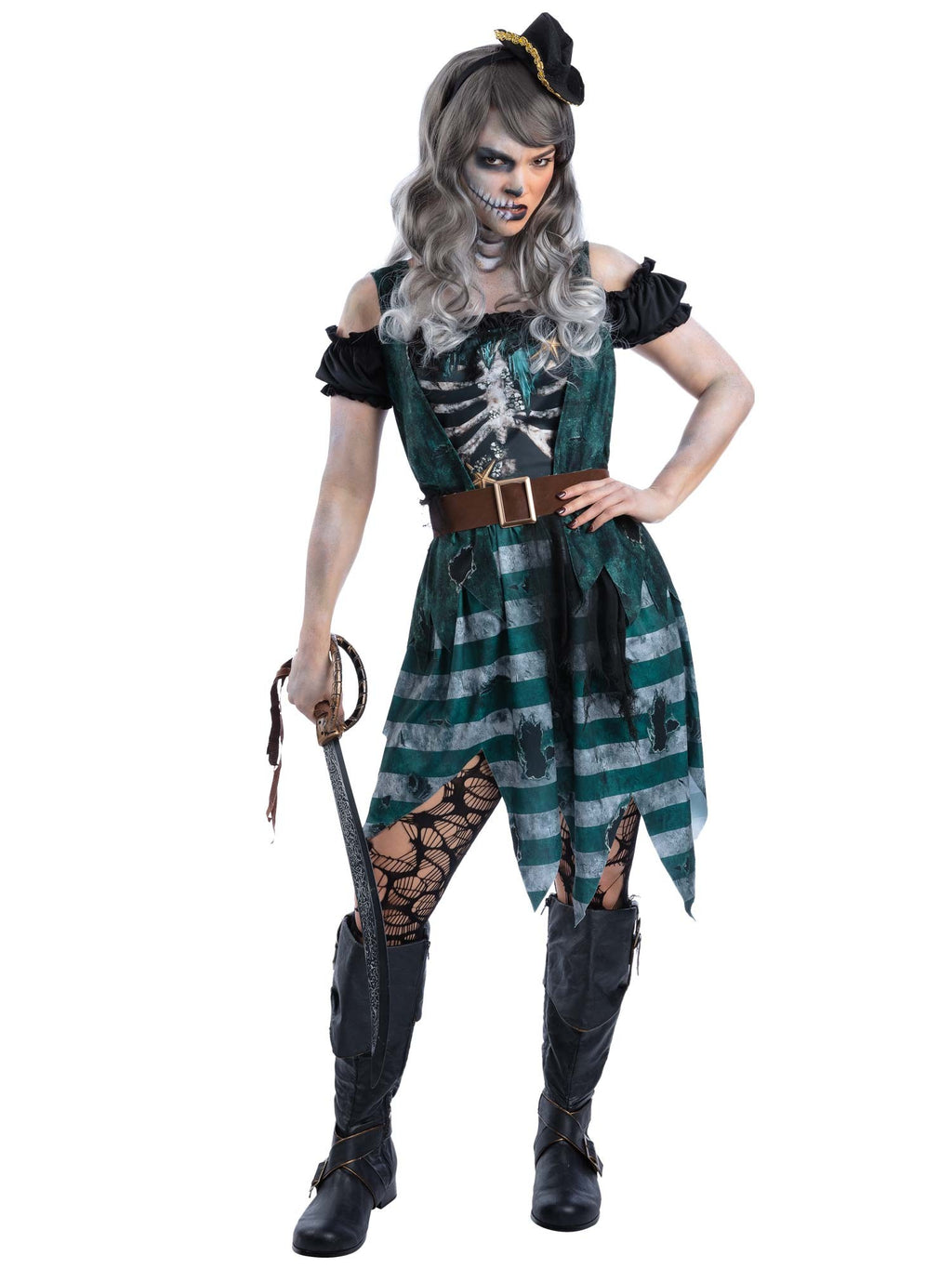 Skeleton Pirate Buccaneer Ladies Costume
