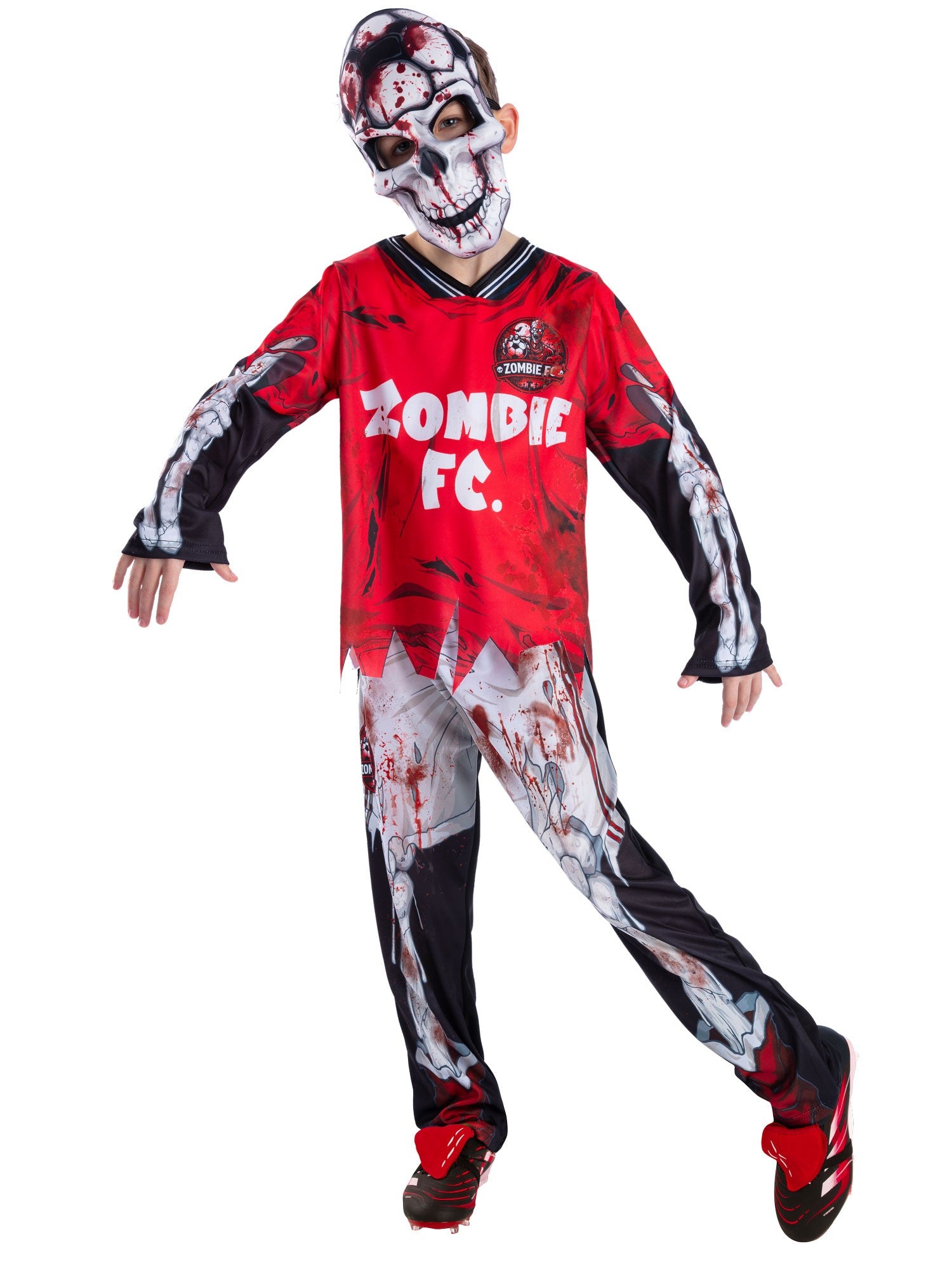 Zombie Footballer Skeleton United Costume