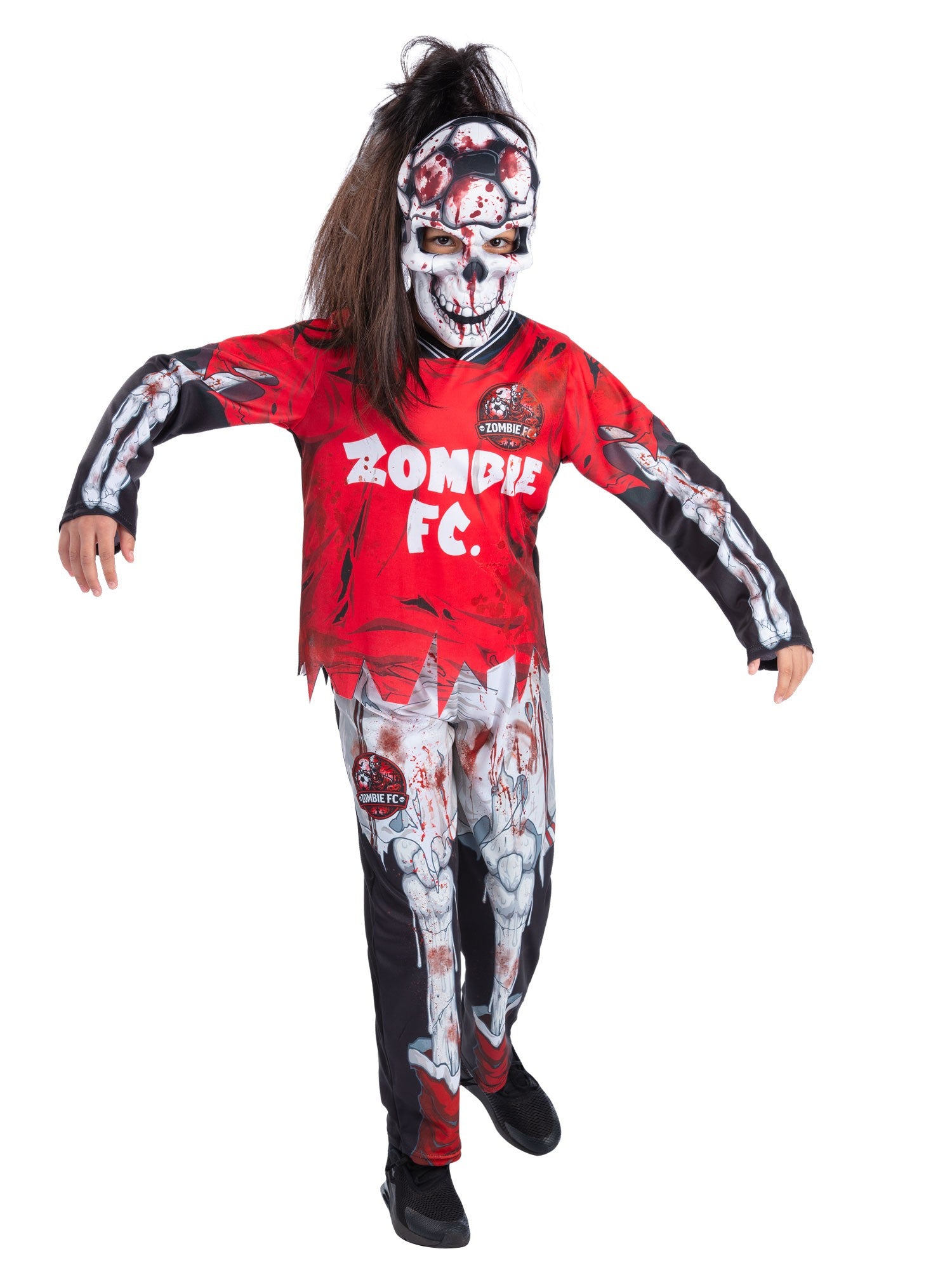 Zombie Footballer Skeleton United Costume
