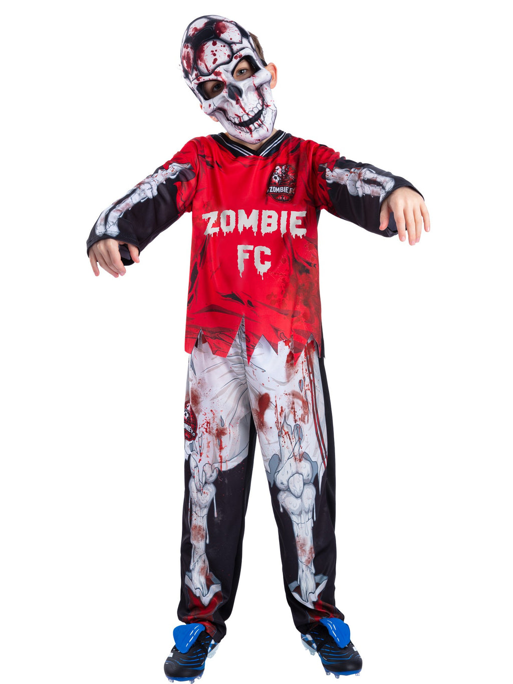 Zombie Footballer Skeleton United Costume