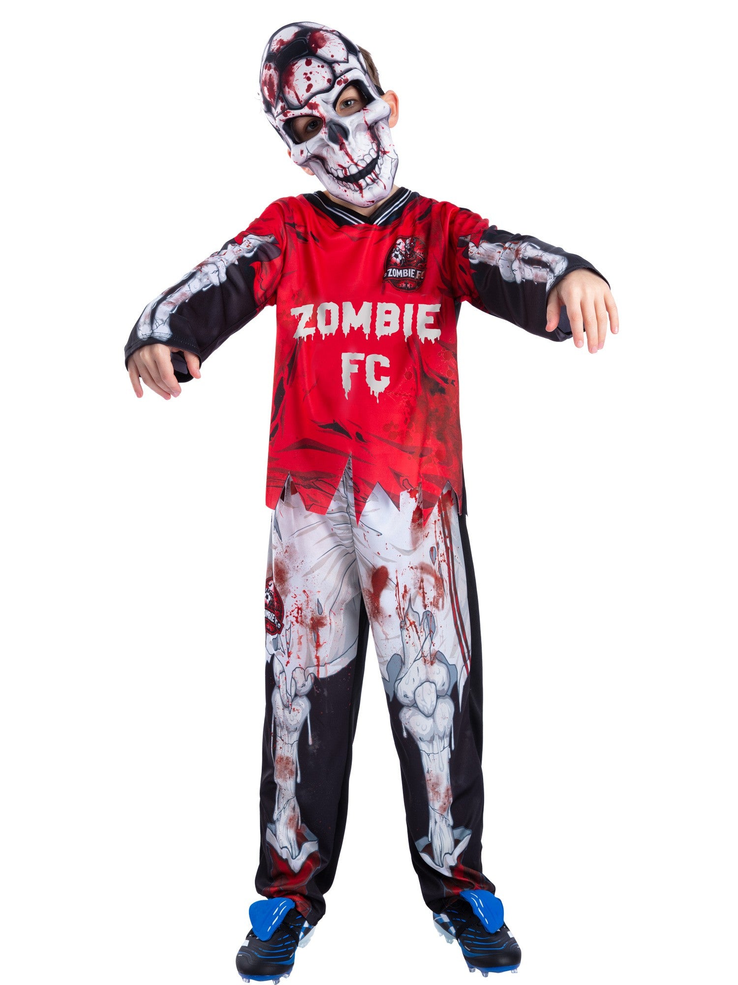 Zombie Footballer Skeleton United Costume