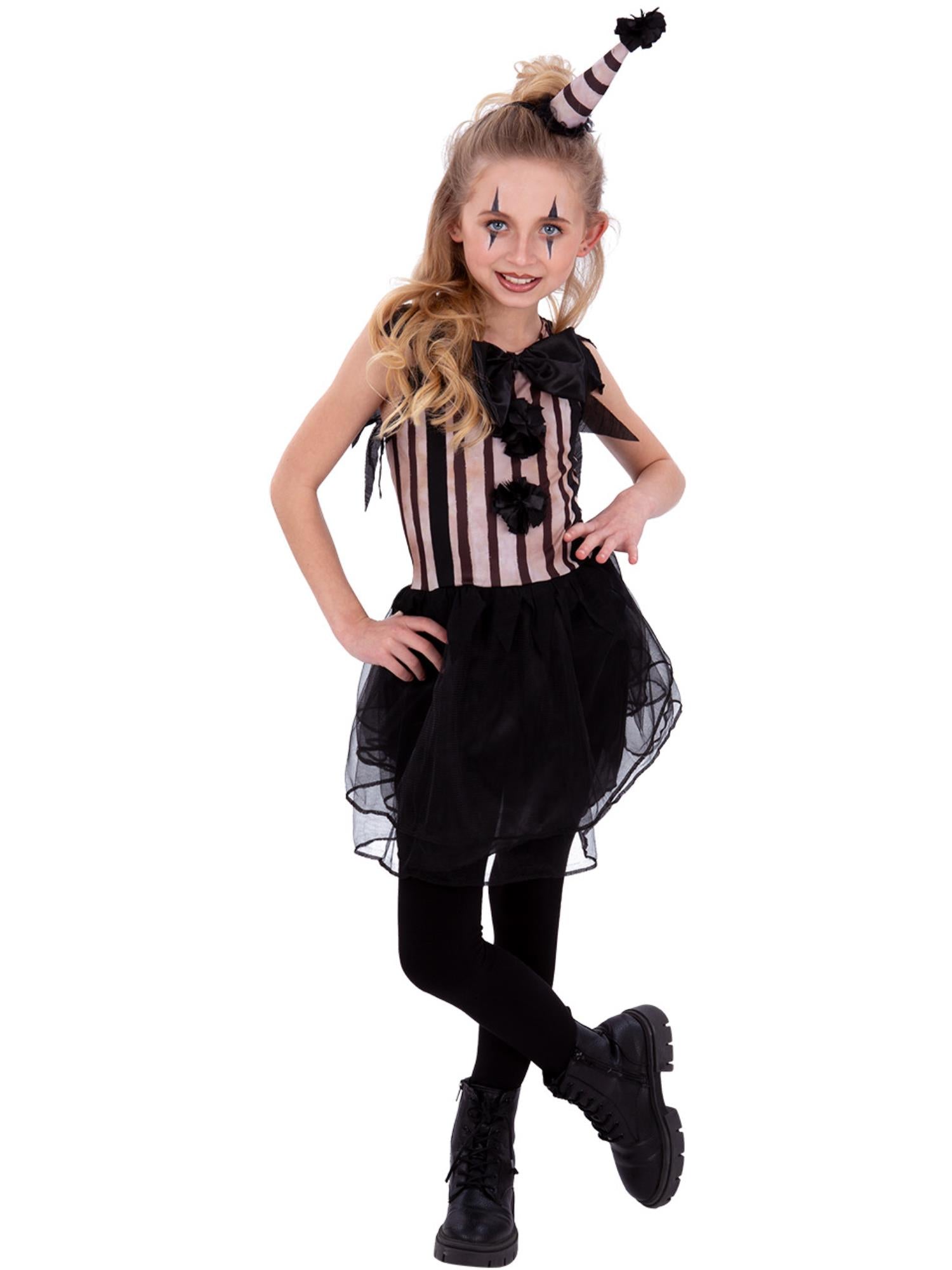 Dark Vintage Clown Costume, Girls