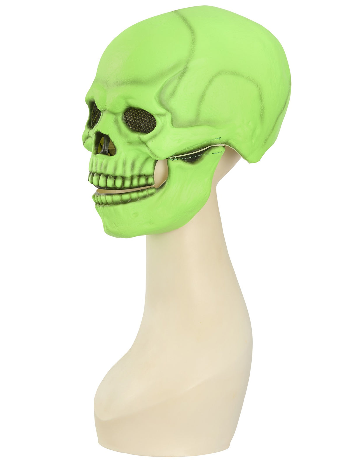 Green UV Blacklight Skeleton Latex Mask