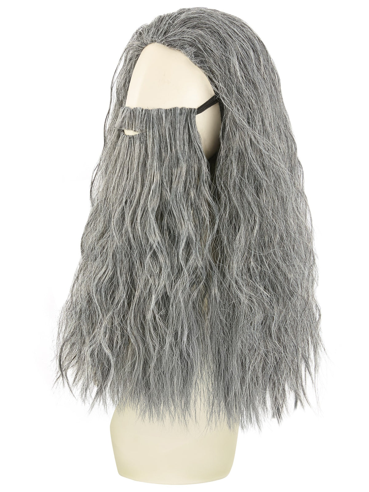 Sorcerer Wig & Beard Set Grey