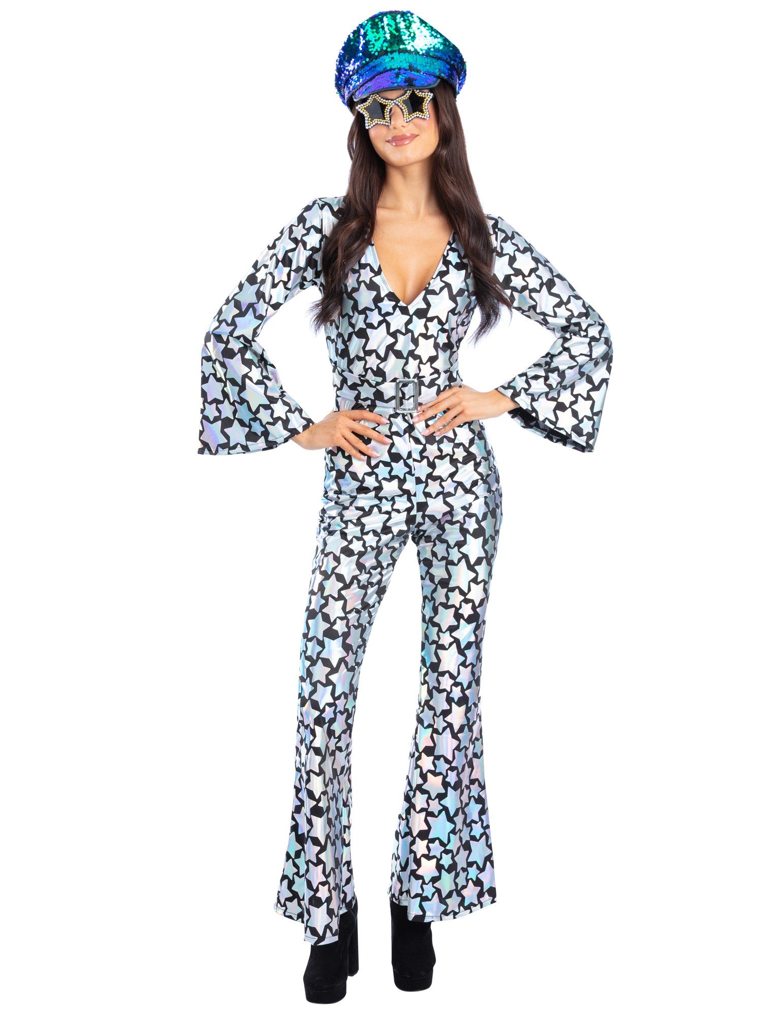 Star Gazer Diva Costume, Holographic Iridescent