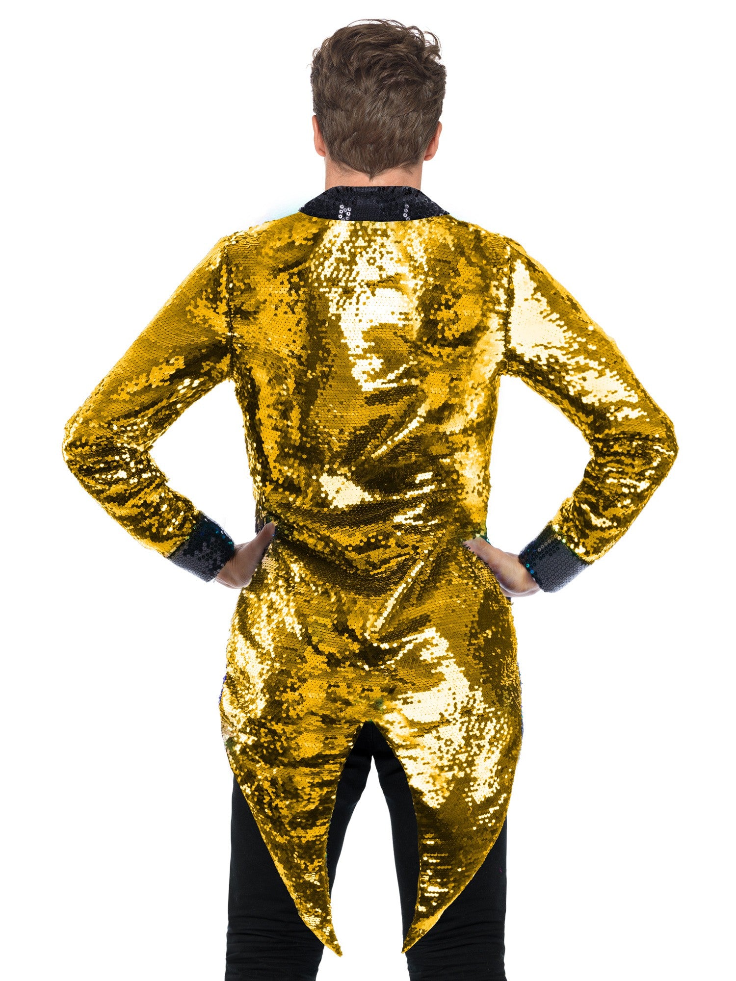 Sequin Tailcoat Jacket Gold & Silver