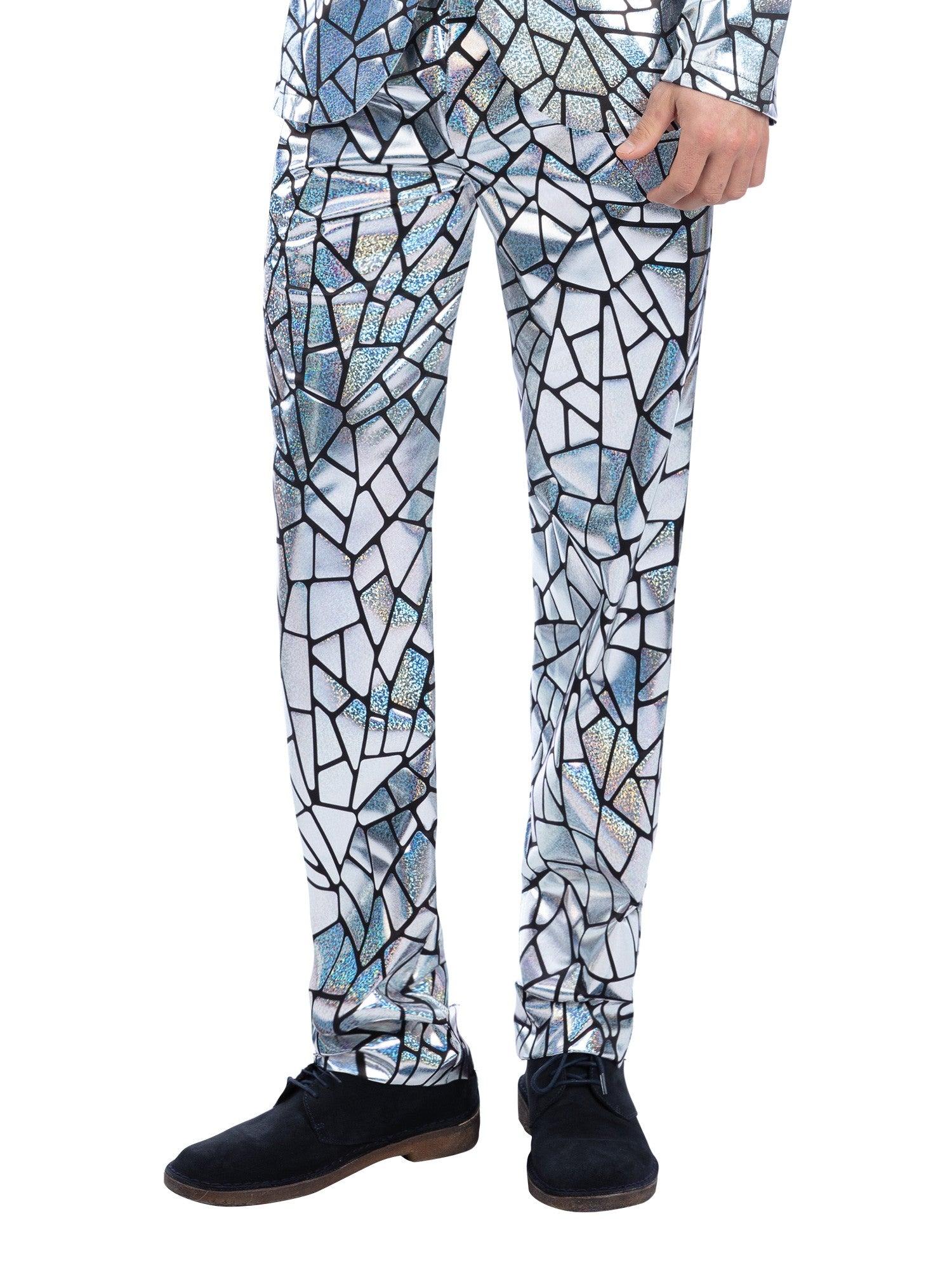 Mirror Mirror Holographic Iridescent Trousers