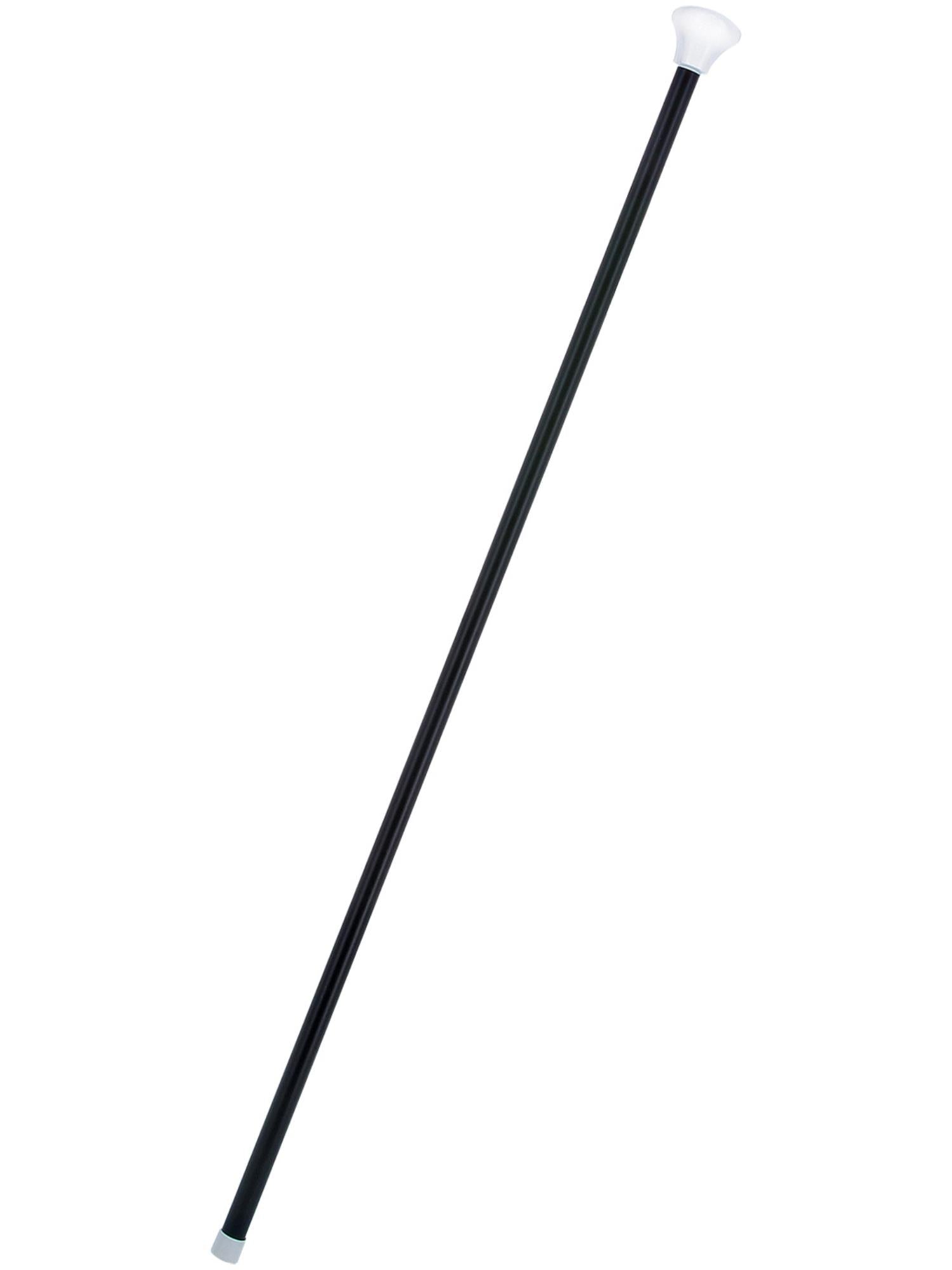 Black Dance Cane with White Top