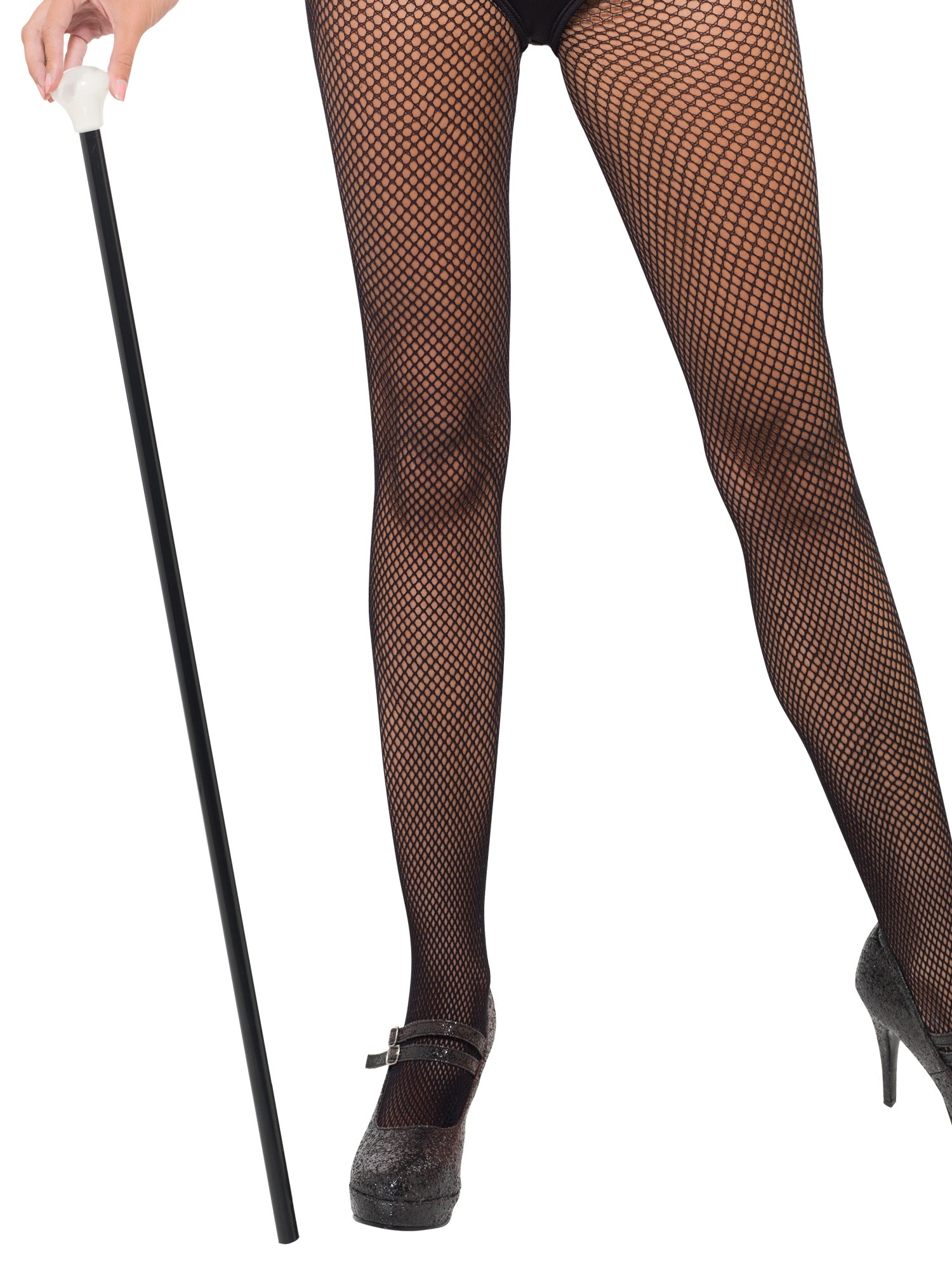 Black Dance Cane with White Top