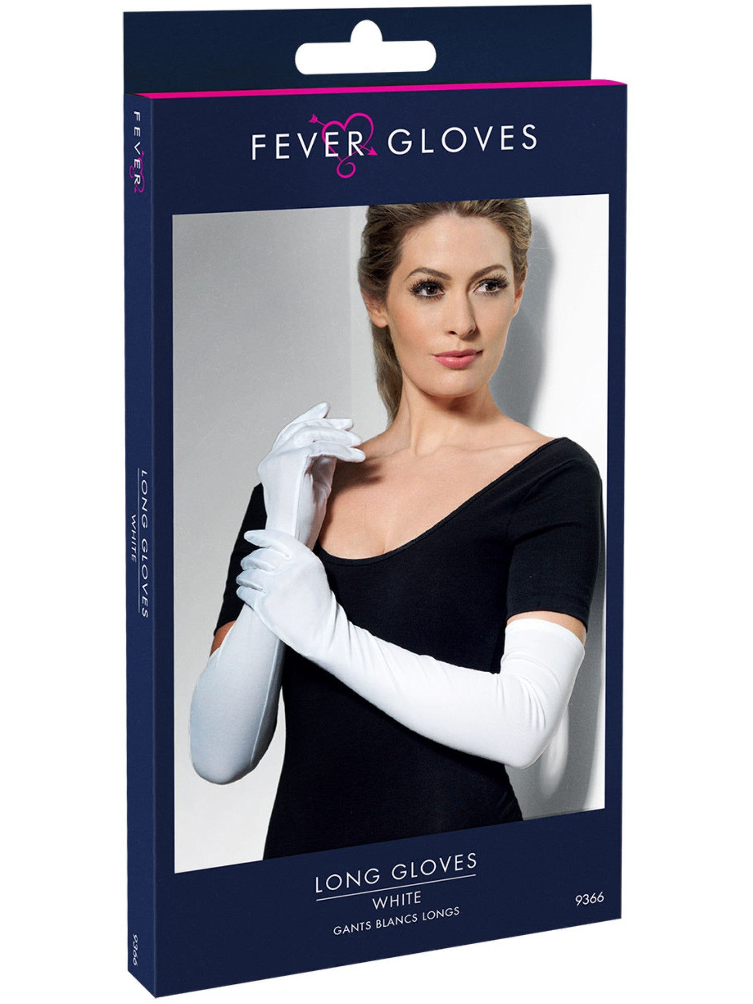 Gloves Long White Jersey