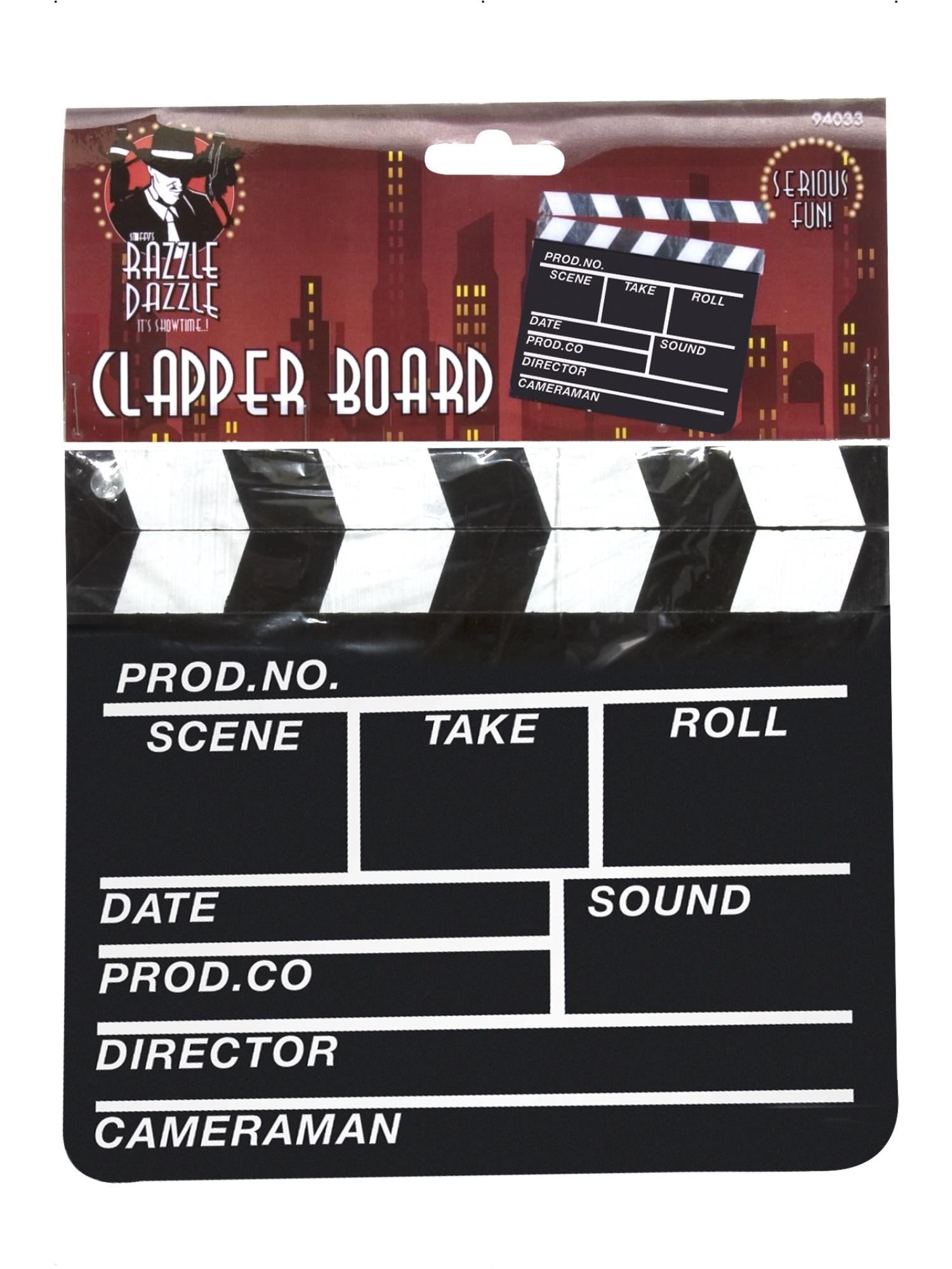 Smiffys Hollywood Style Clapper Board - 94033
