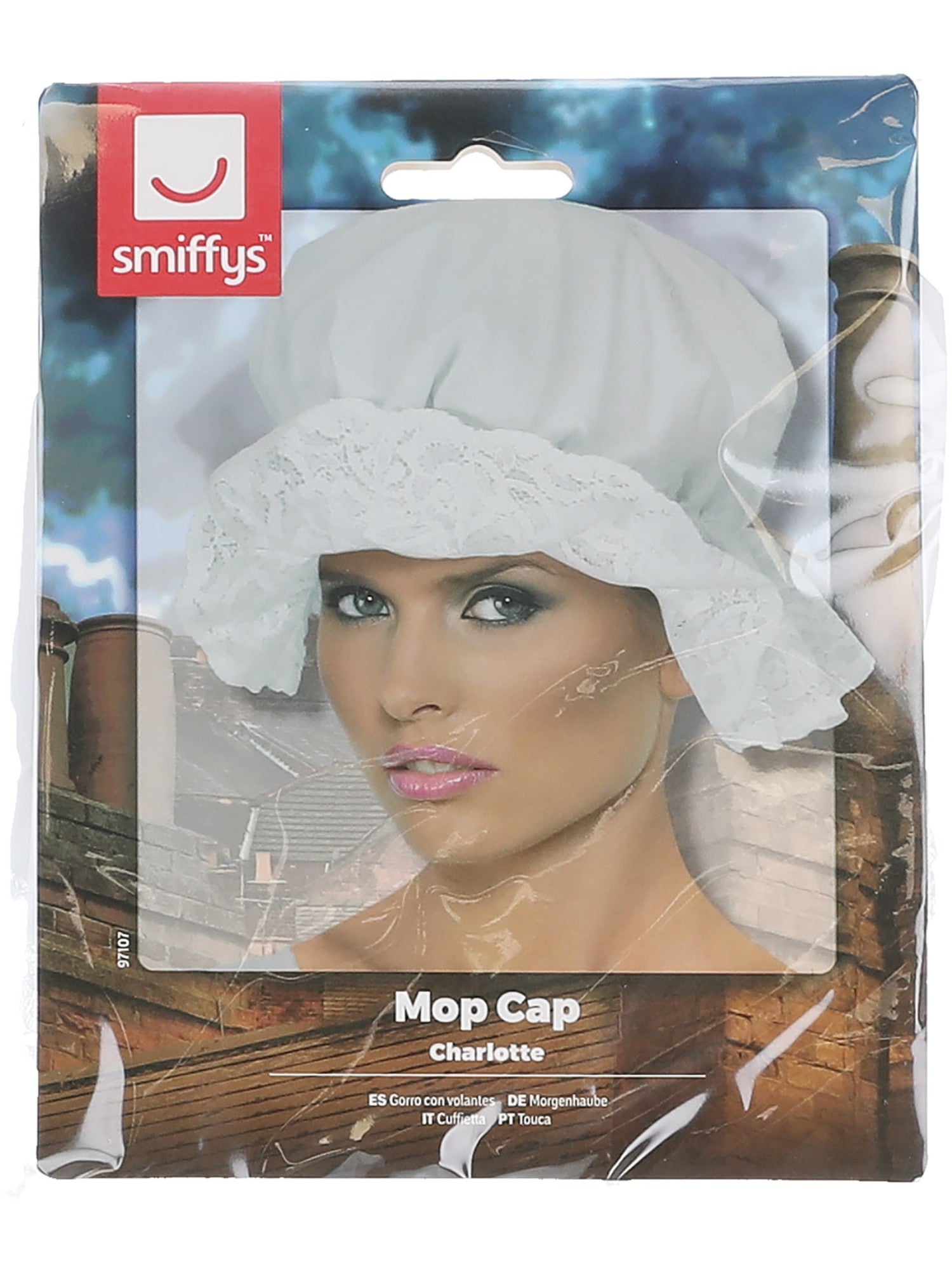 Mop Cap with White Lace