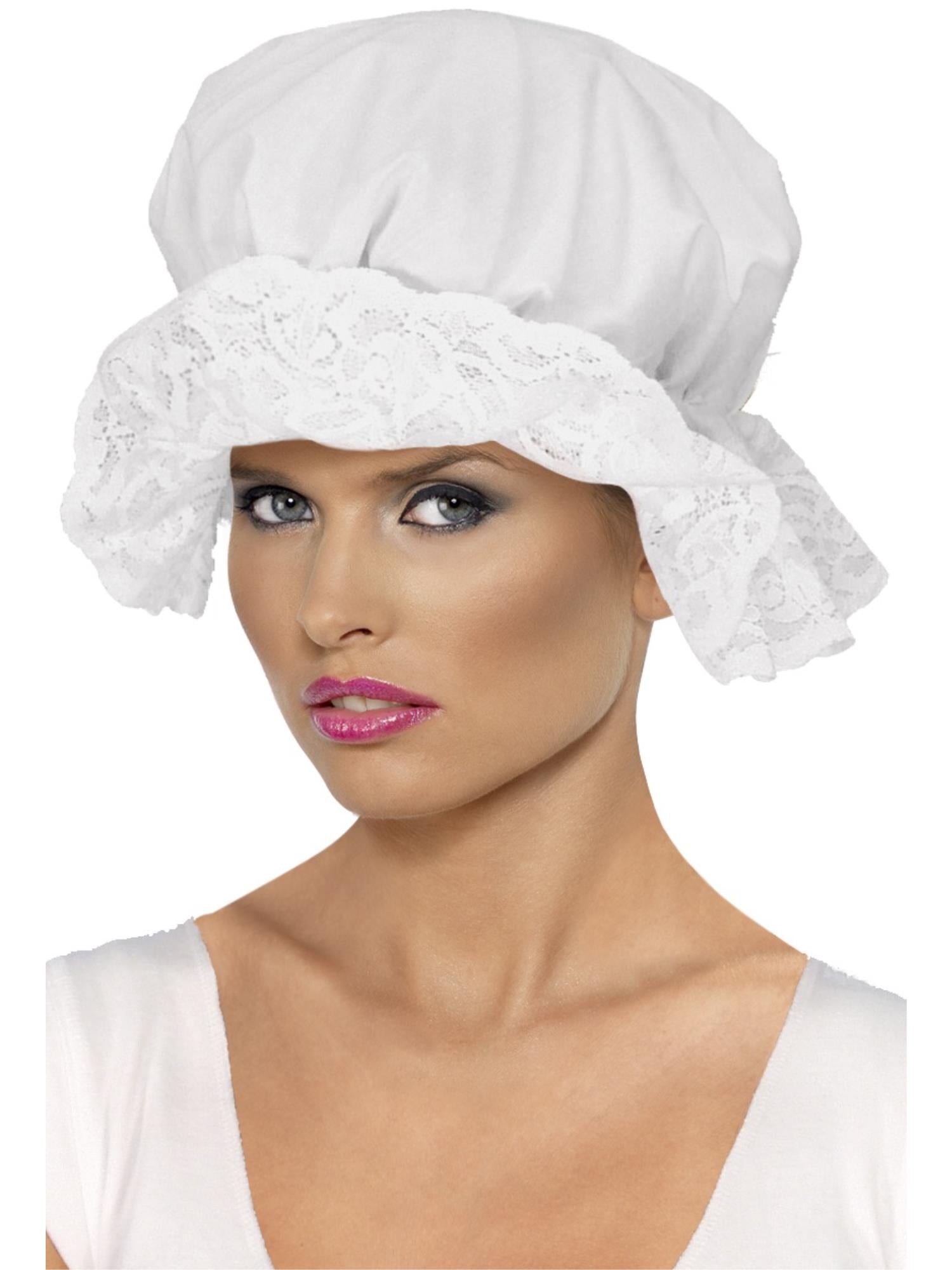 Mop Cap with White Lace
