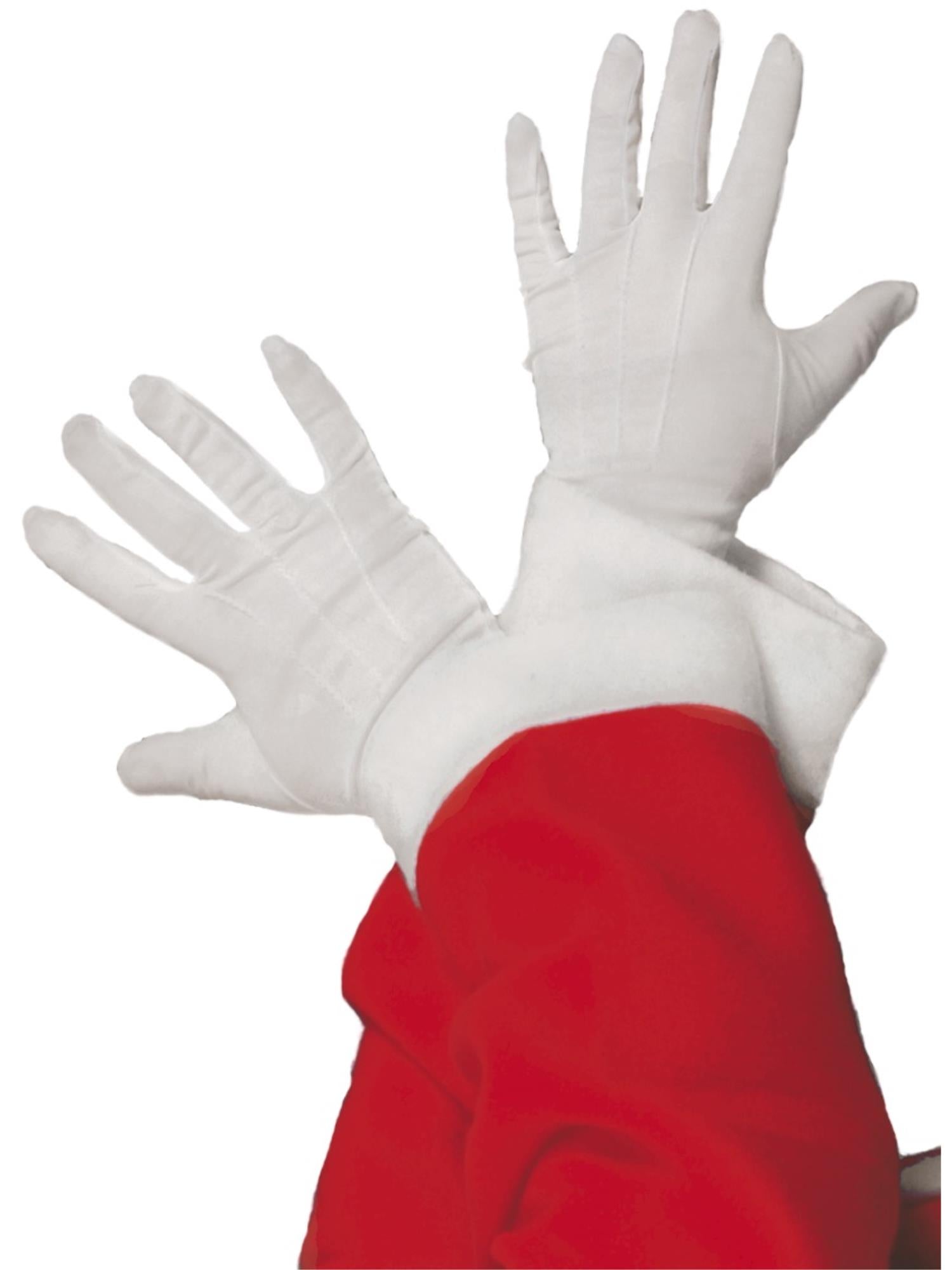 White Santa Gloves