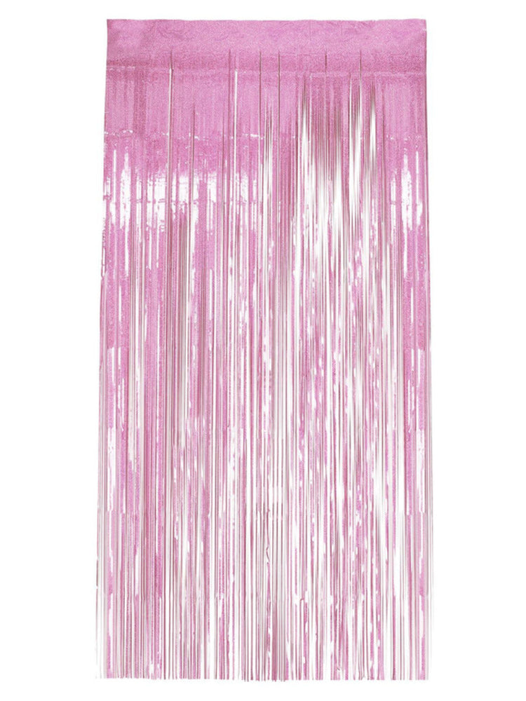 Holographic Foil Curtain Backdrop, Pink