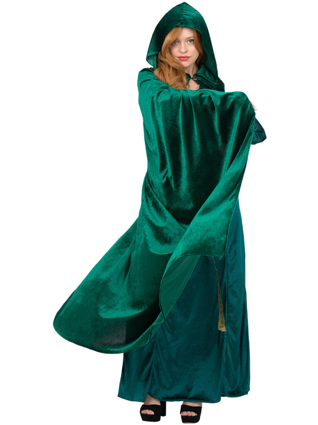 Deluxe Cloak, Emerald Green, Adults