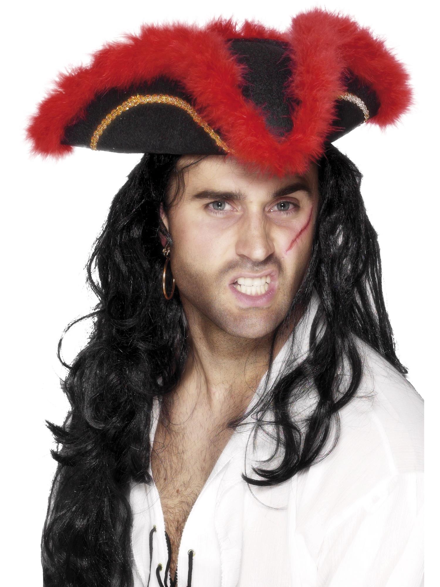 Pirate Tricorn Red Mara. Trim