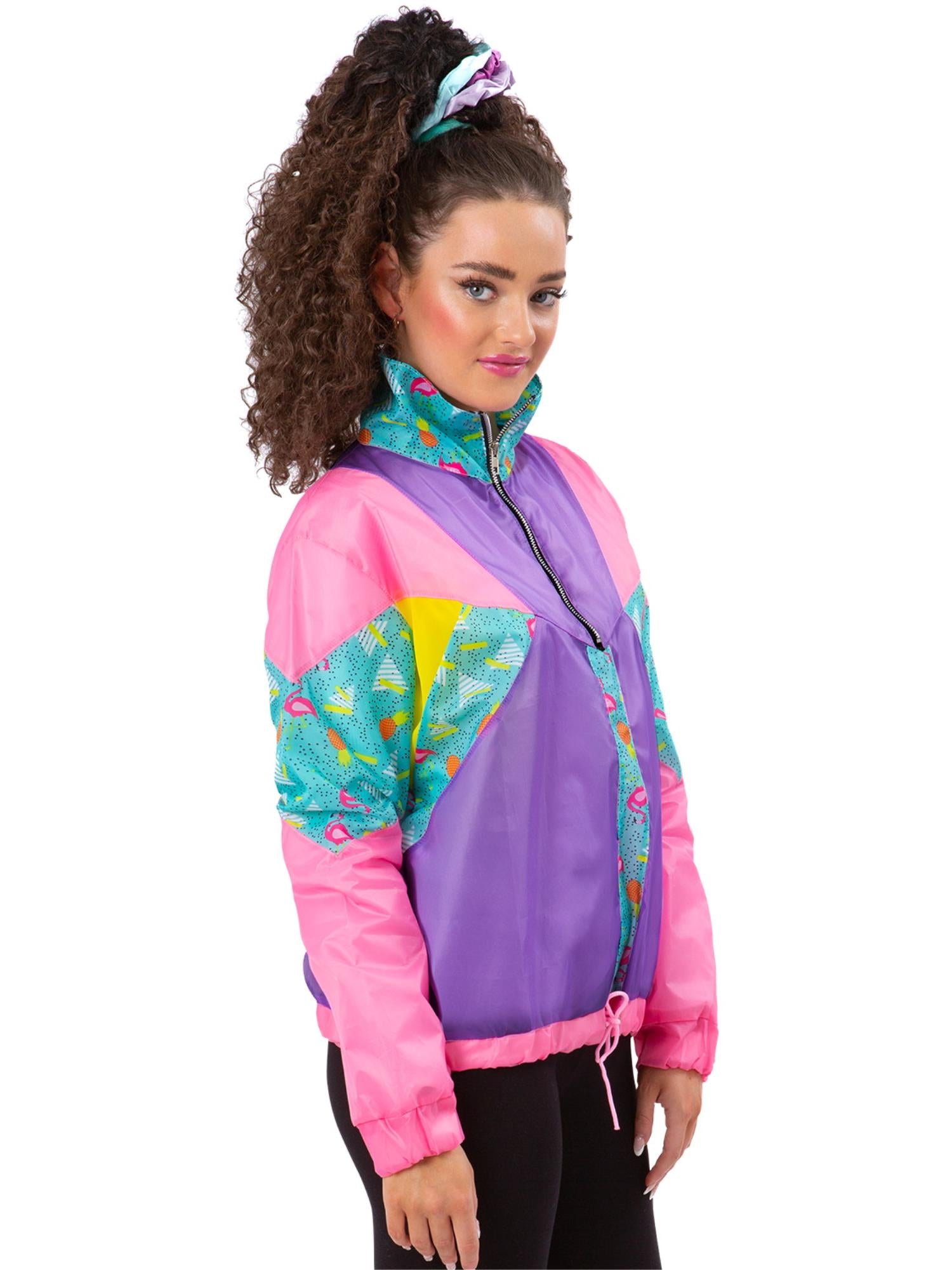 Ladies 80s Pastel Windbreaker Jacket