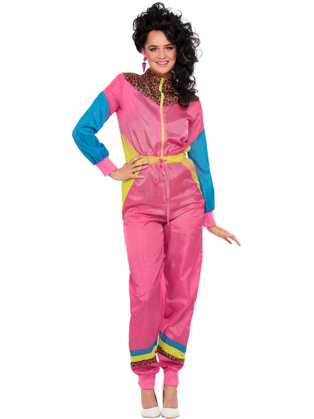 80s Colour Block Ski Shell Suit Costume