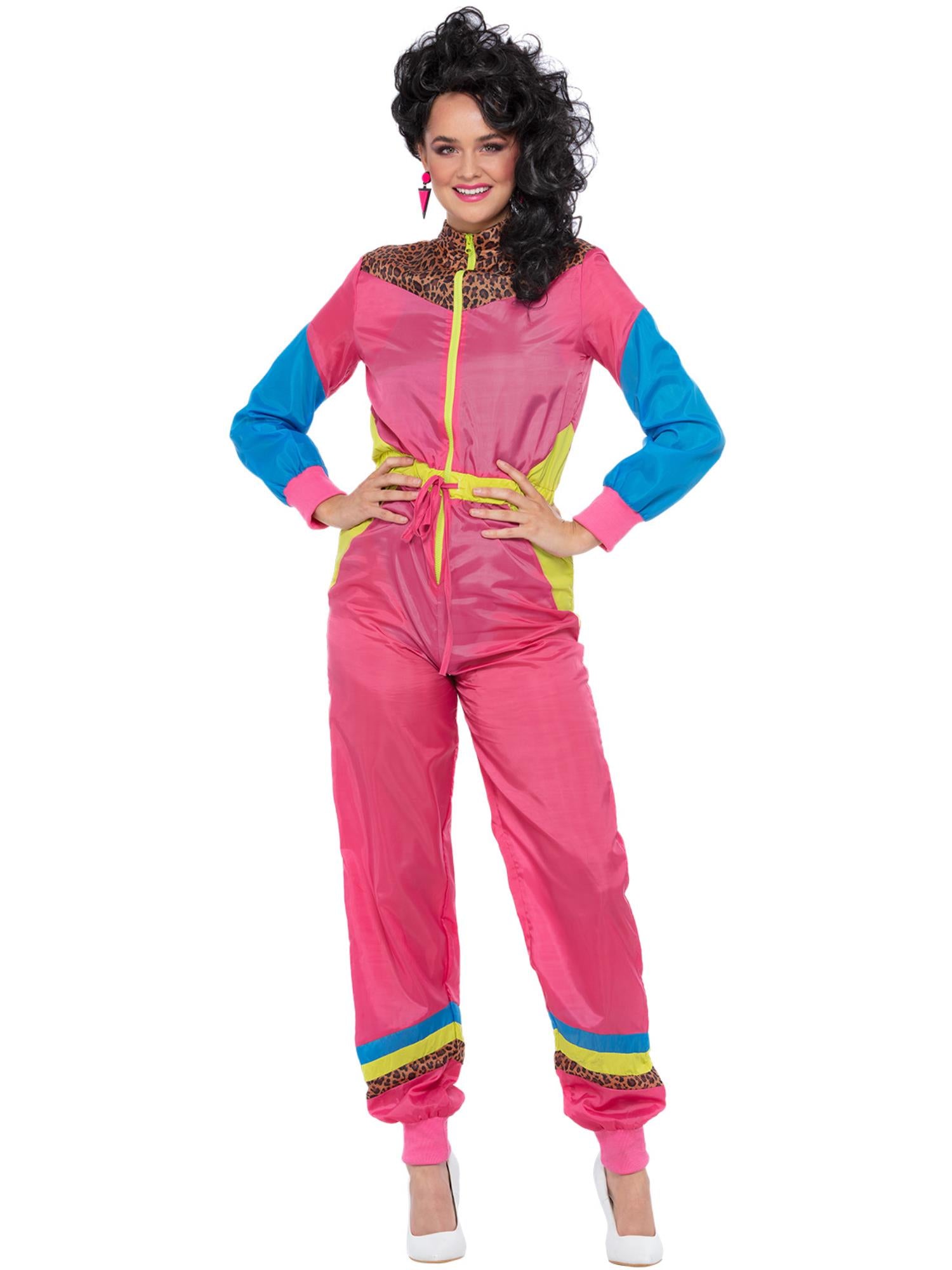 80s Colour Block Ski Shell Suit Costume
