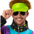 Neon Green Visor Hat with Dark Blonde Hair