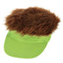 Neon Green Visor Hat with Dark Blonde Hair