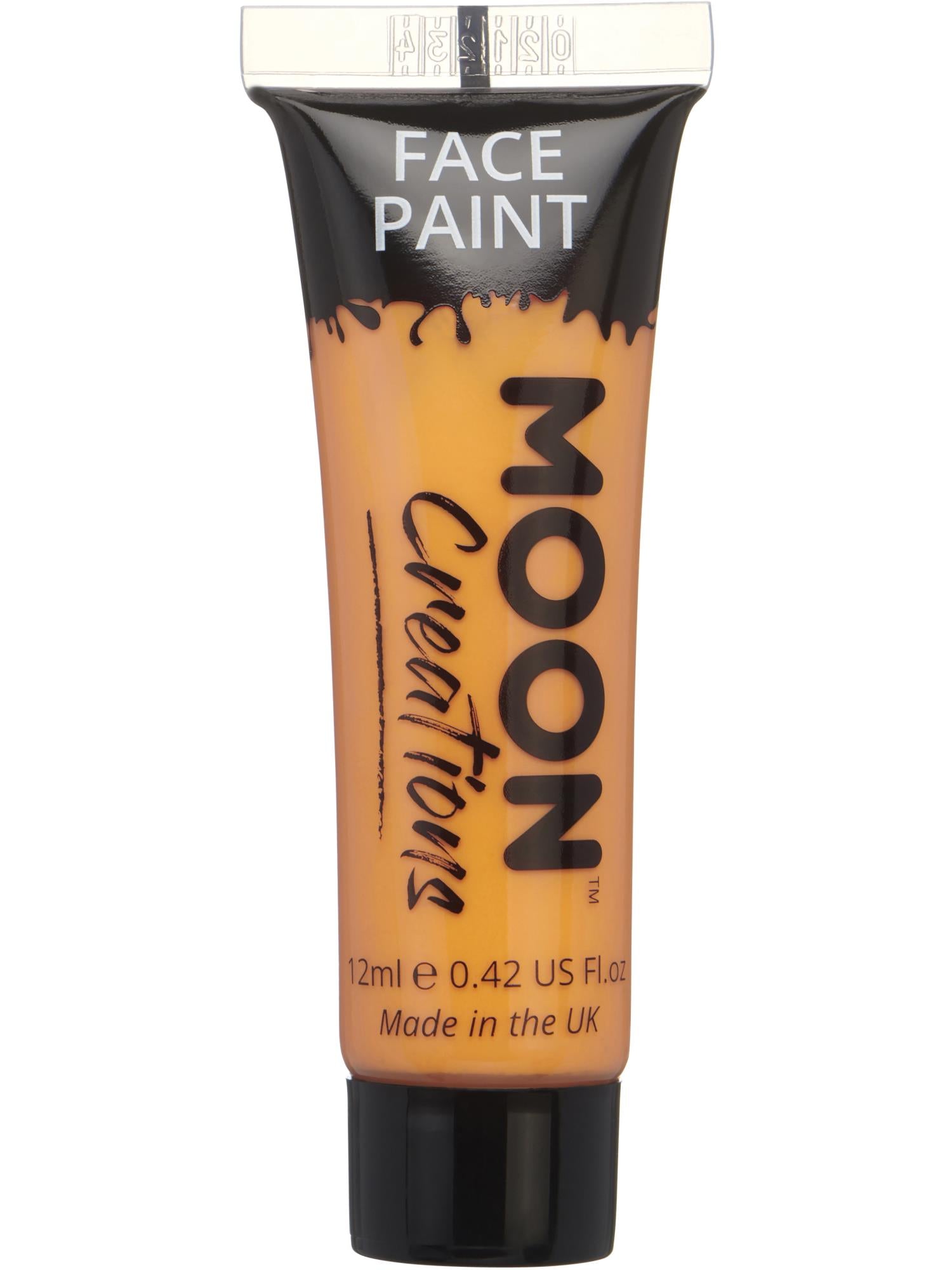 Moon Creations Face & Body Paint, Orange, 12ml Single