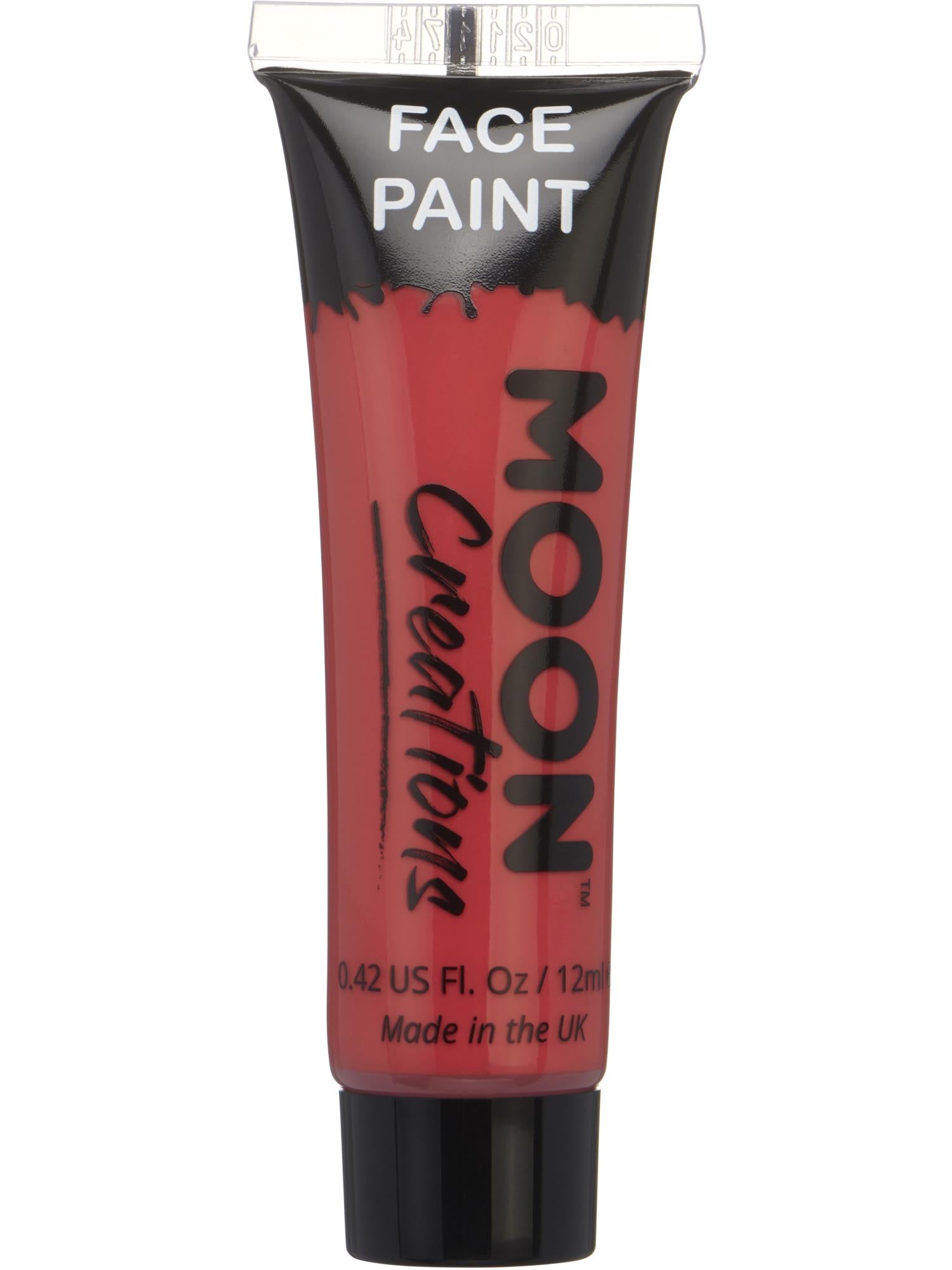 Moon Creations Face & Body Paint, Red, 12ml Single