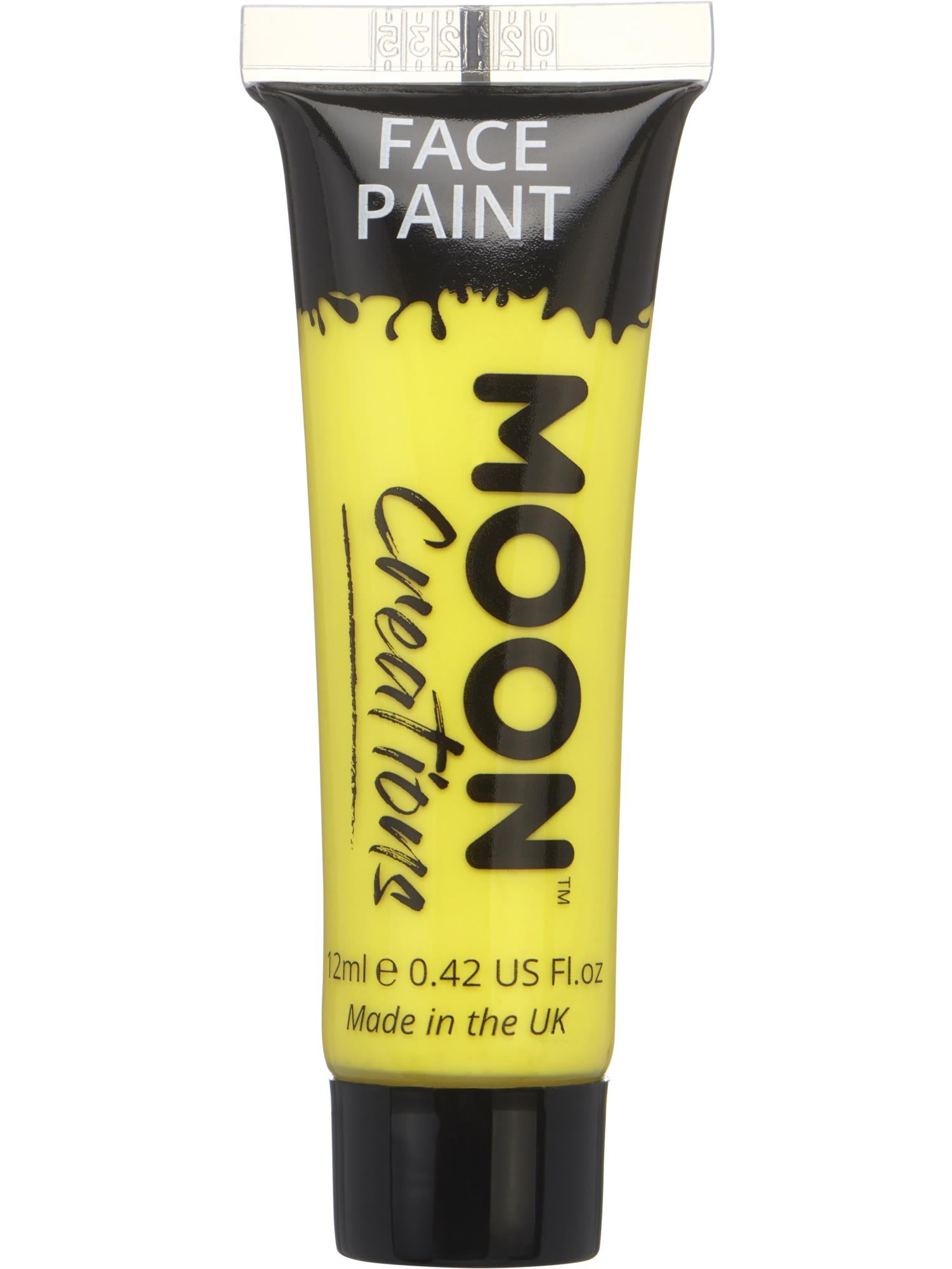 Moon Creations Face & Body Paint, Yellow, 12ml Single