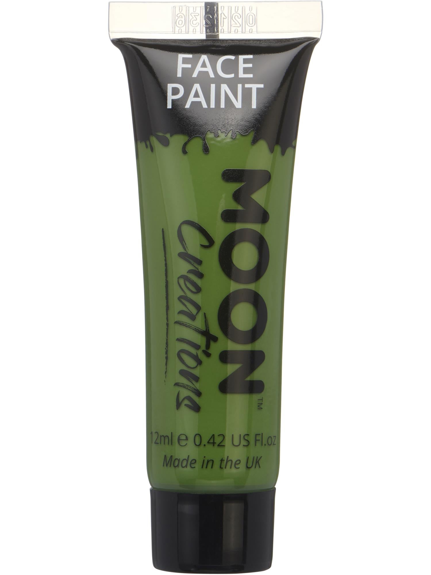 Moon Creations Face & Body Paint, Green, 12ml Single