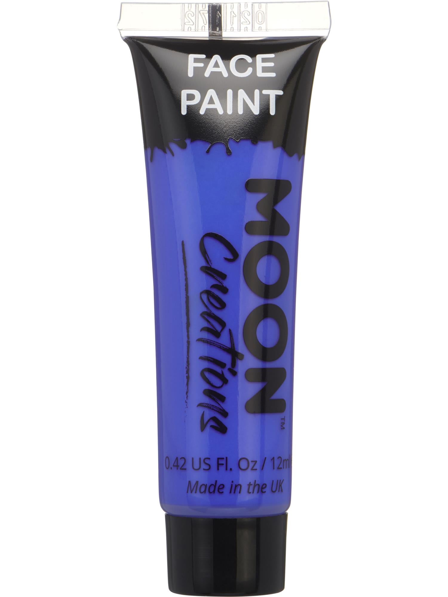 Moon Creations Face & Body Paint, Dark Blue, 12ml Single