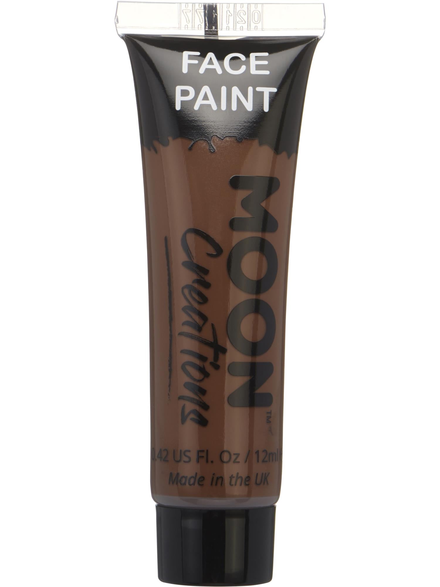 Moon Creations Face & Body Paint, Brown, 12ml Single