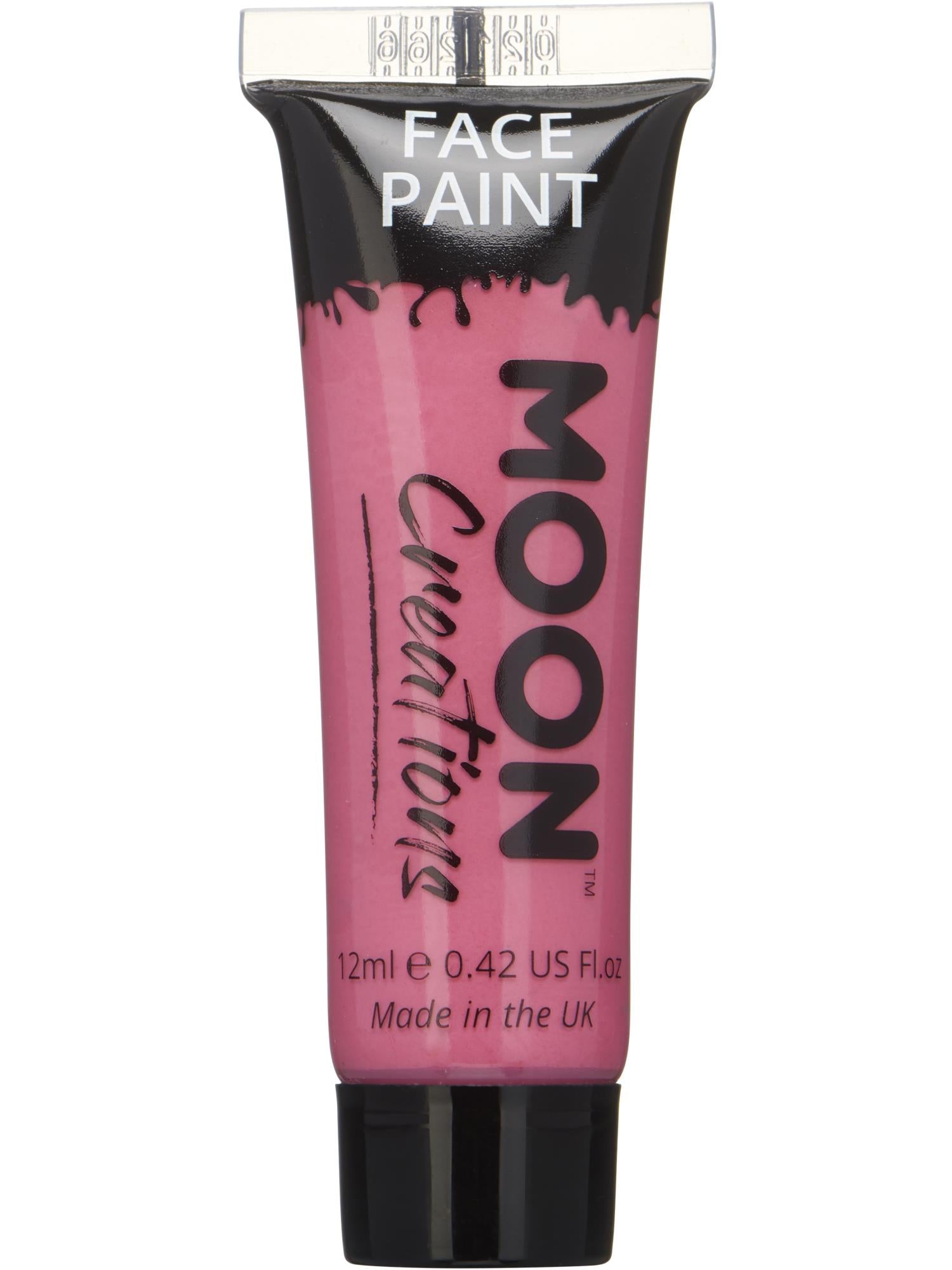 Moon Creations Face & Body Paint, Bright Pink, 12ml Single