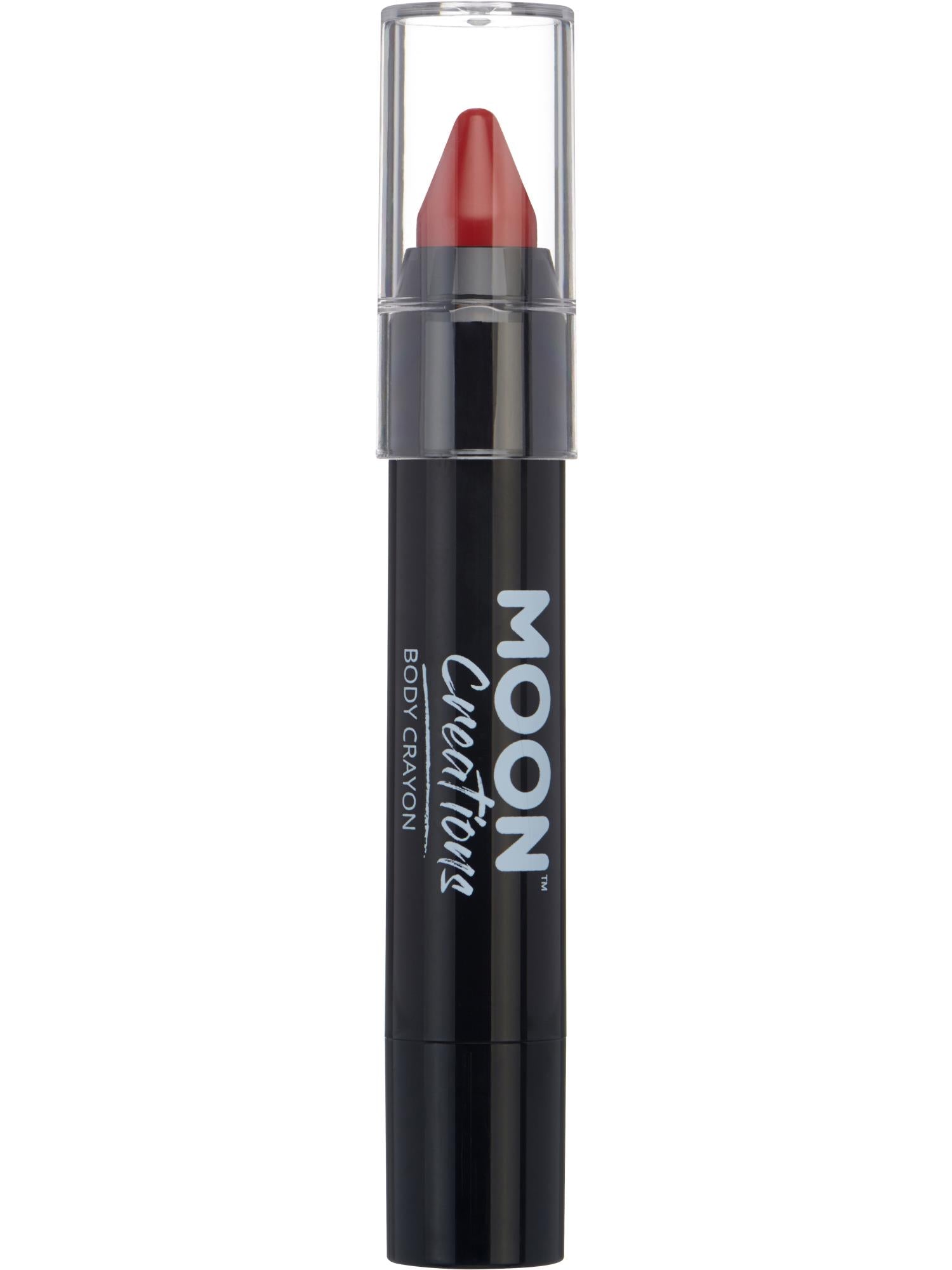 Moon Creations Body Crayons, Red, 3.2g Single