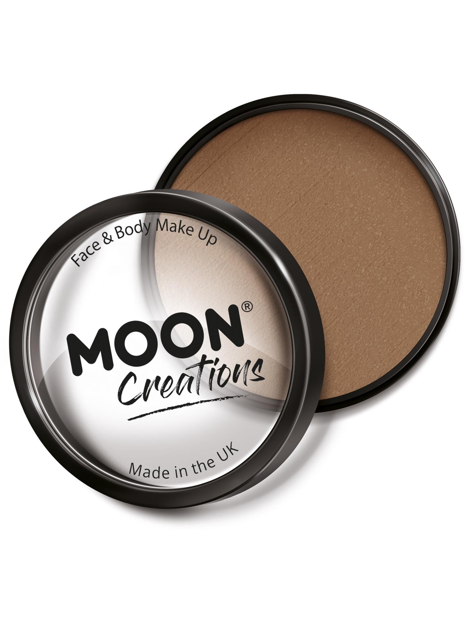 Moon Creations Pro Face Paint Cake Pot,Light Brown, 36g Single