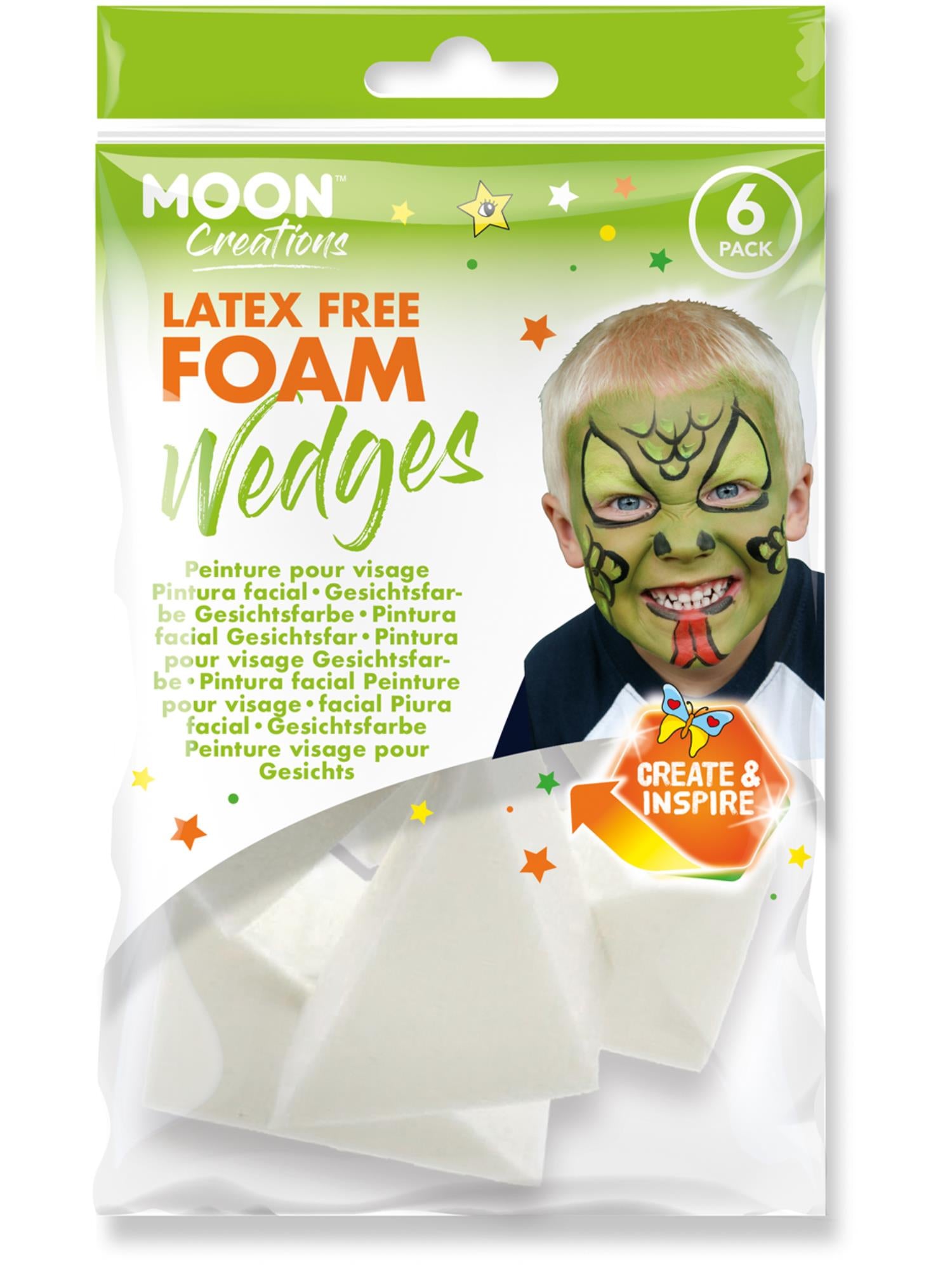 Moon Creations Latex Free Foam Wedge, 6 Pk