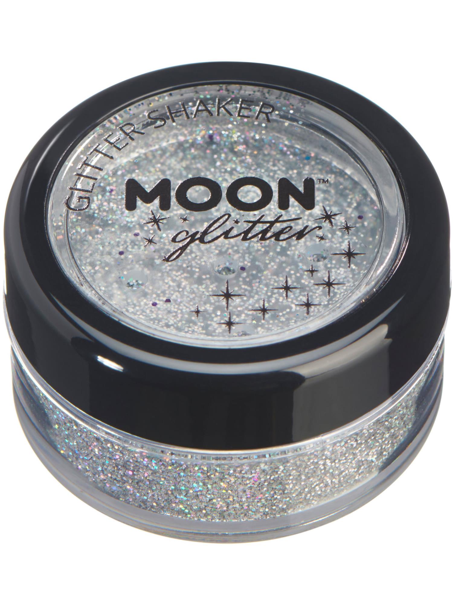 Moon Creations Holographic Glitter Shakers, Silver, Single, 5g